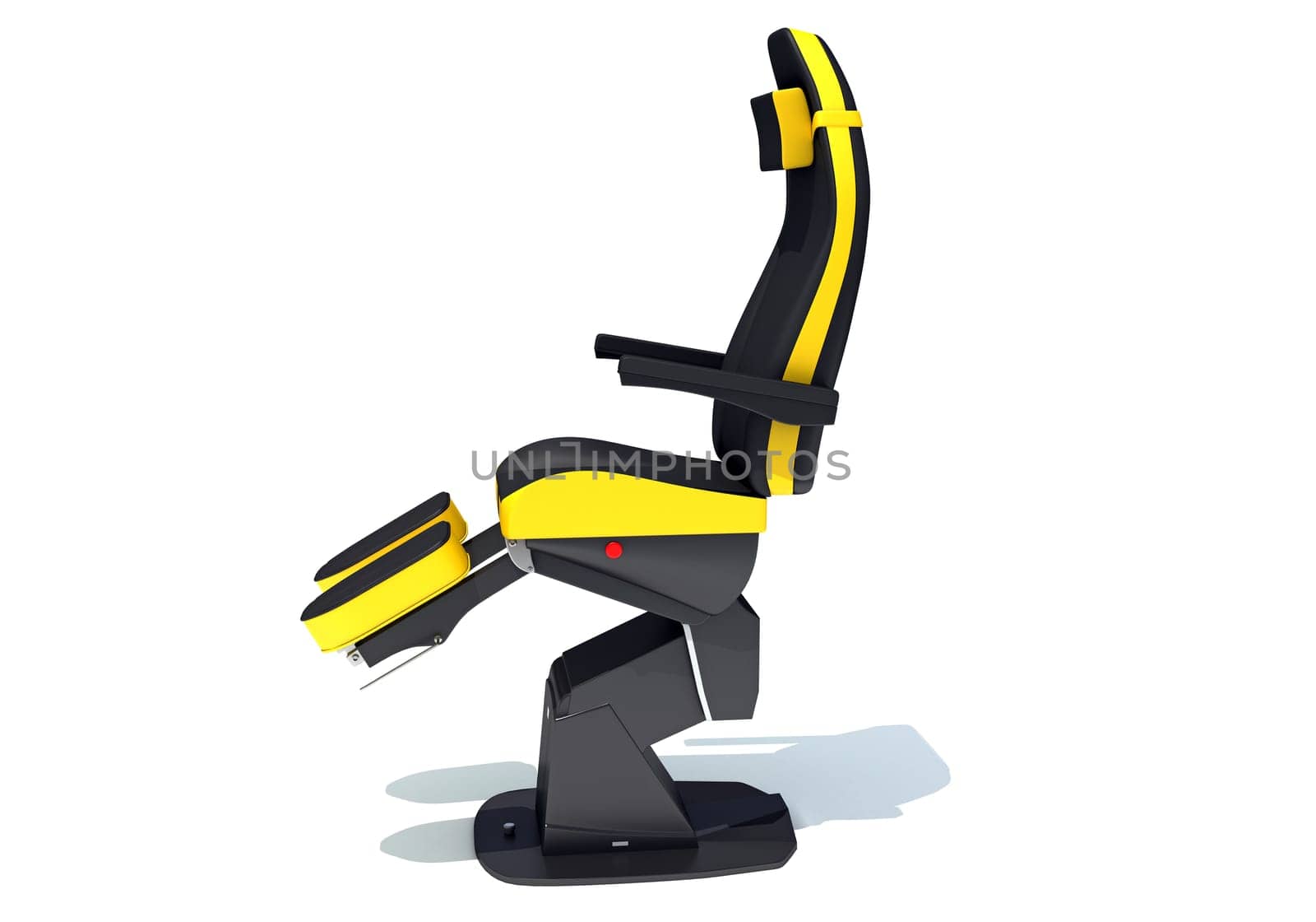 Medical Examination Chair medical equipment 3D rendering model on white background