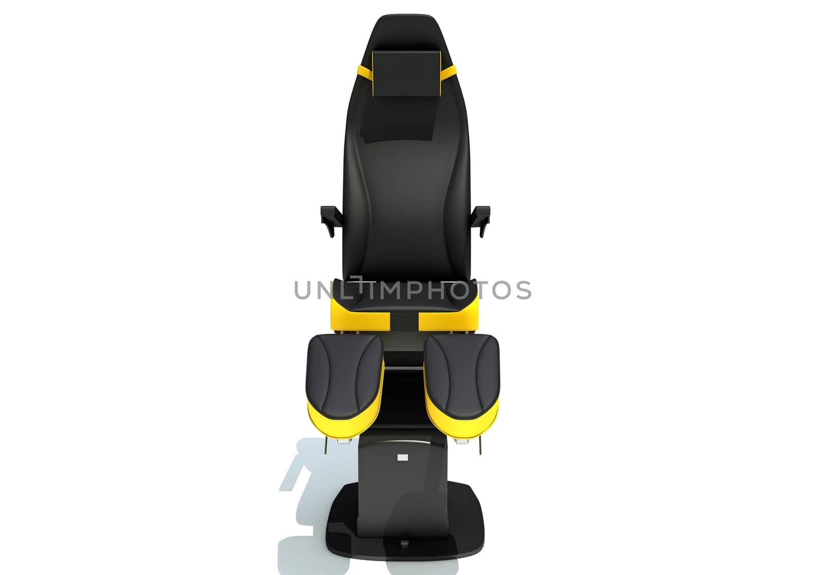 Medical Examination Chair medical equipment 3D rendering on white background by 3DHorse
