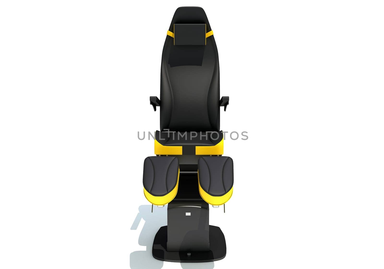 Medical Examination Chair medical equipment 3D rendering model on white background