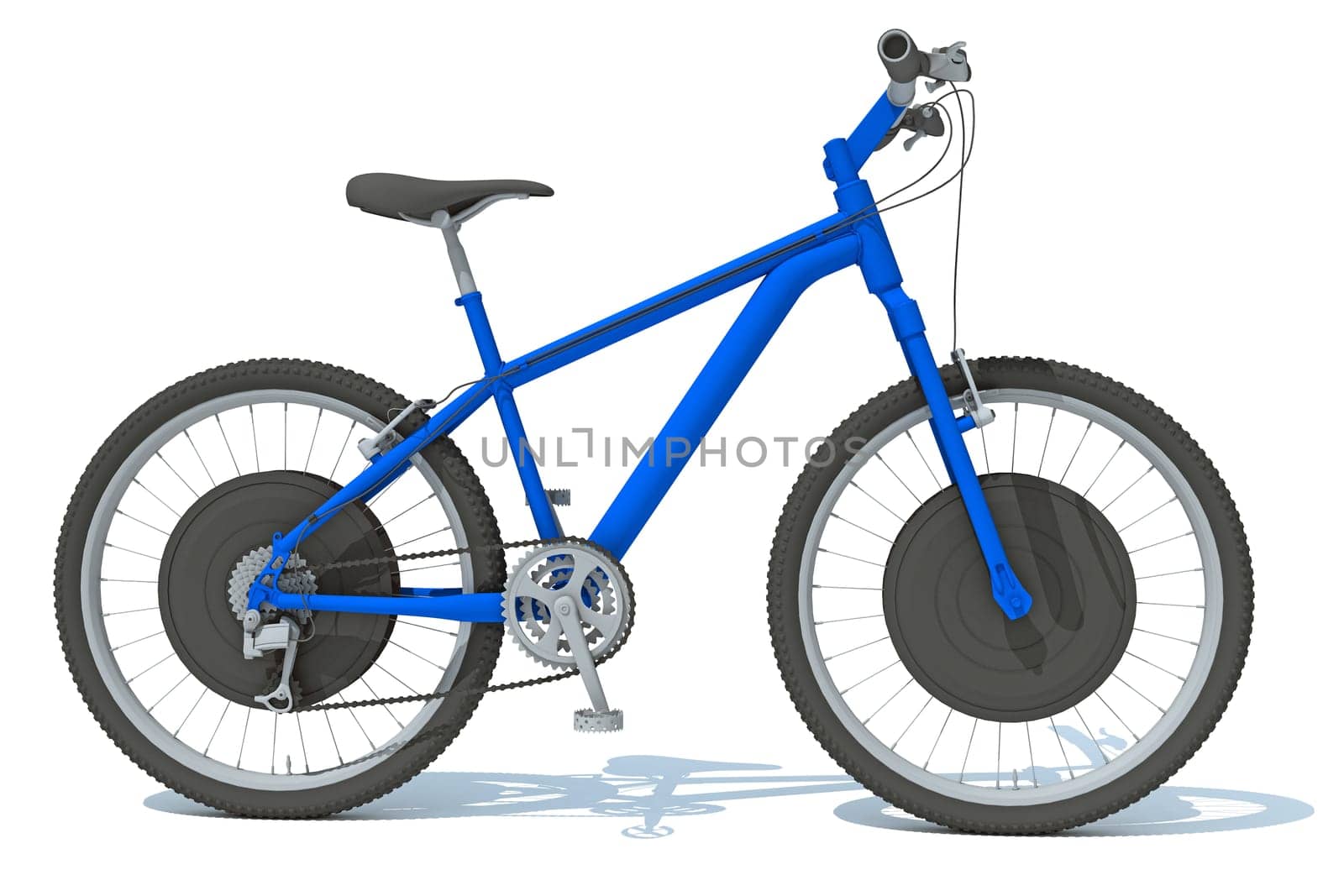 Mountain Bike 3D rendering model on white background