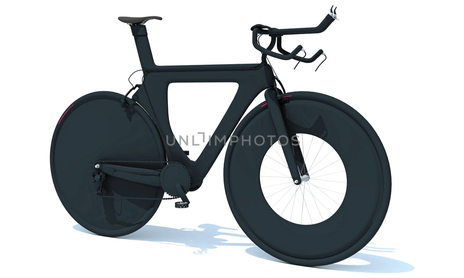 Bike 3D rendering bicycle on white background by 3DHorse