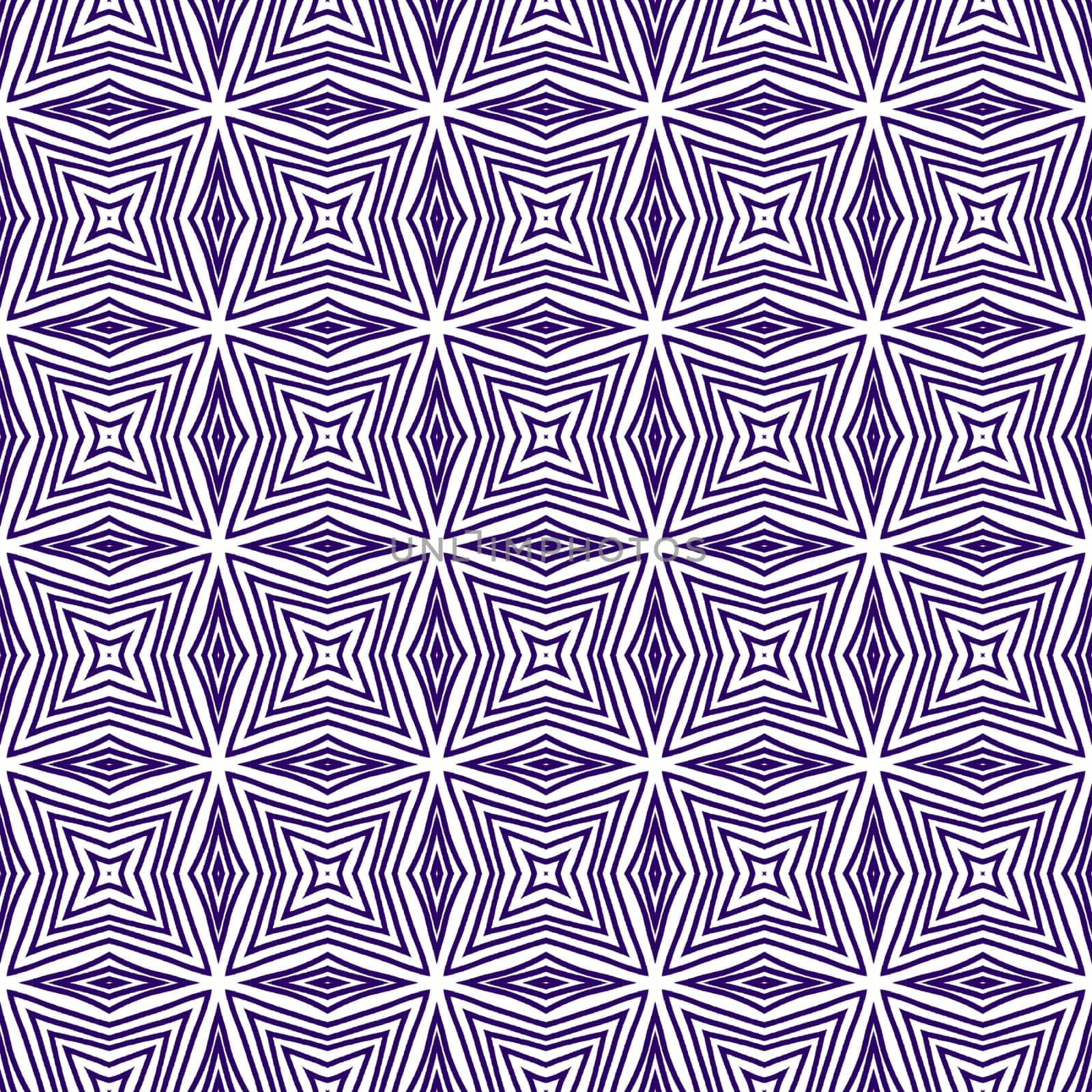 Mosaic seamless pattern. Purple symmetrical kaleidoscope background. Retro mosaic seamless design. Textile ready emotional print, swimwear fabric, wallpaper, wrapping.