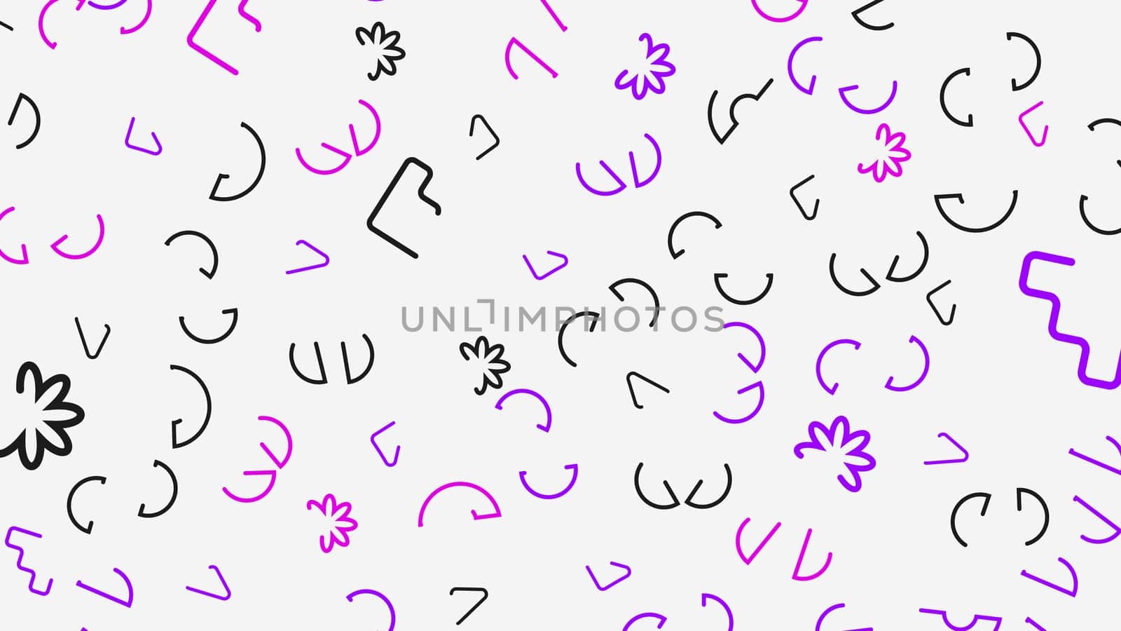 Seamless pattern abstract background. Hand drawn shapes. White background. High quality photo