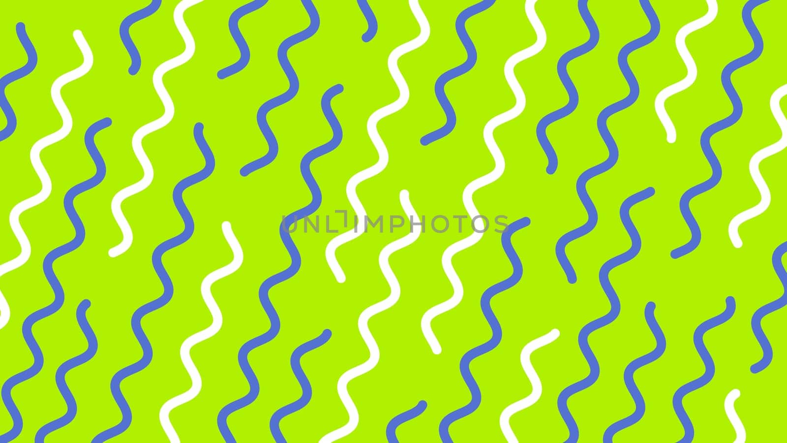 Minimal modern zig zag background. White and navy blue curved line on green background. High quality