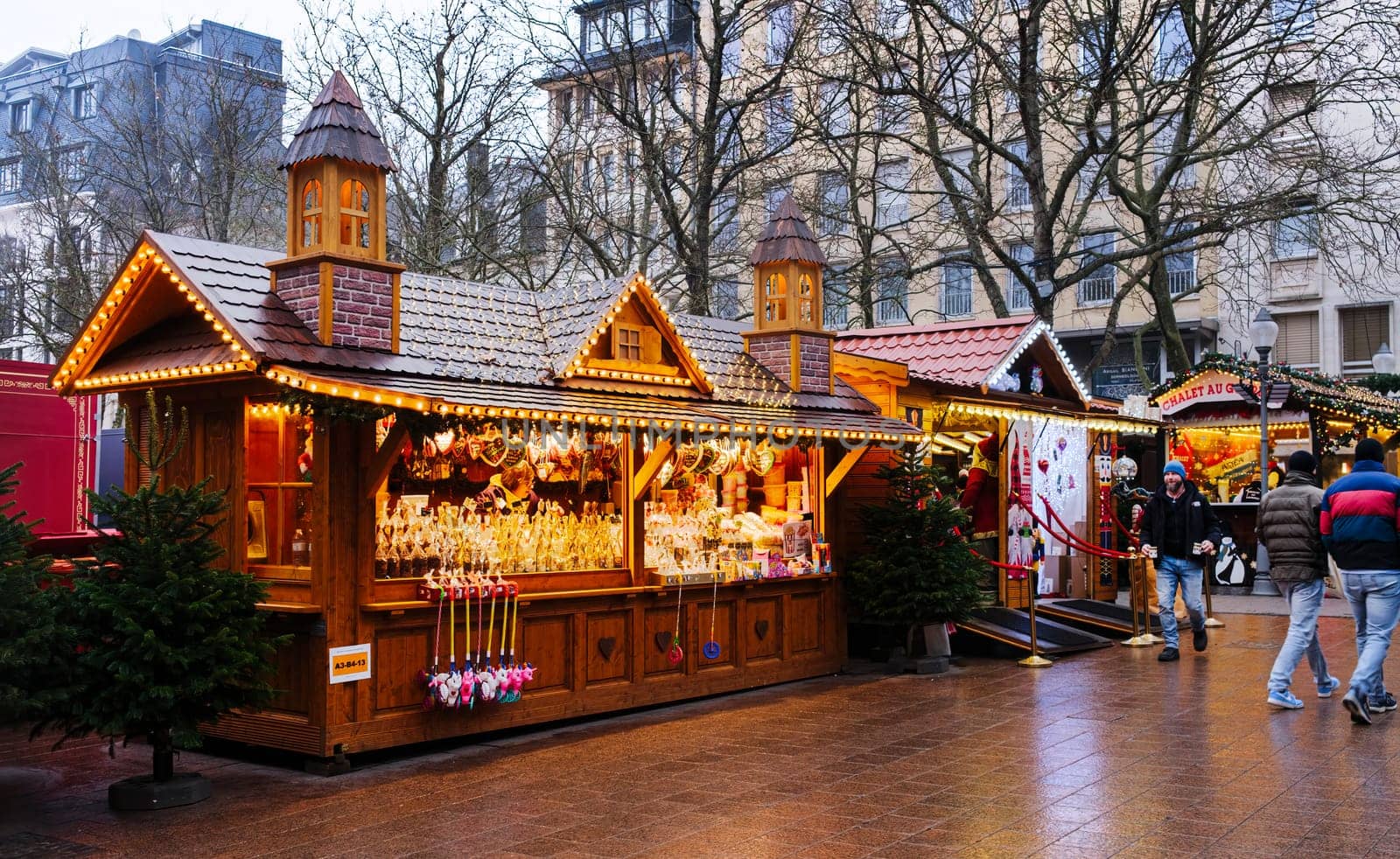 Christmas market in a central street of the city of Luxembourg. by csbphoto