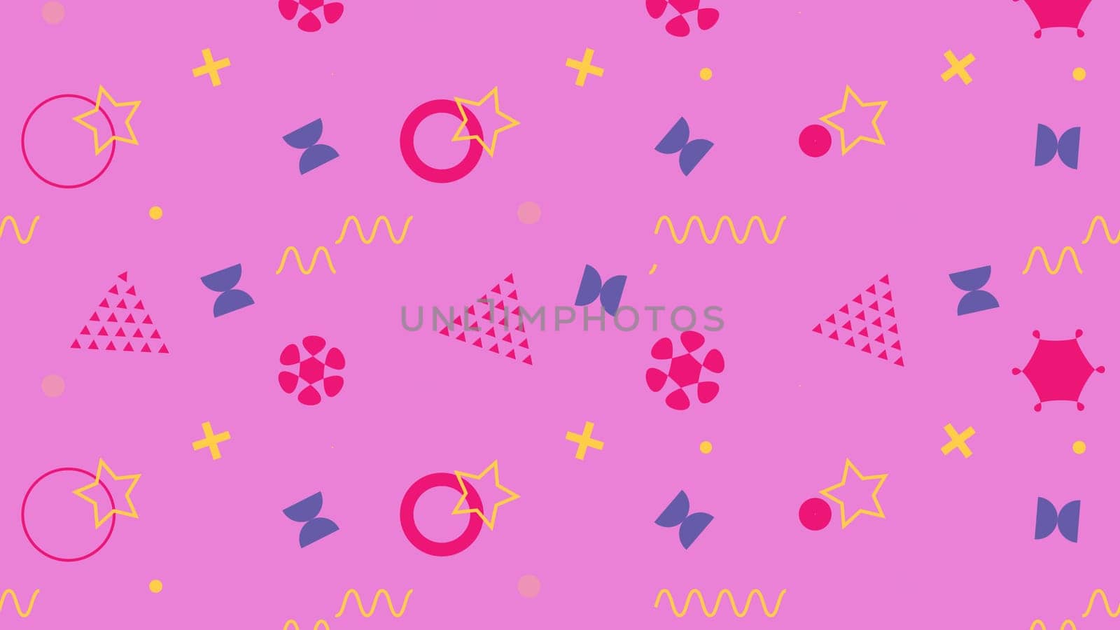 Abstract seamless pattern on light pink background. Colorful doodles or scribbles. High quality