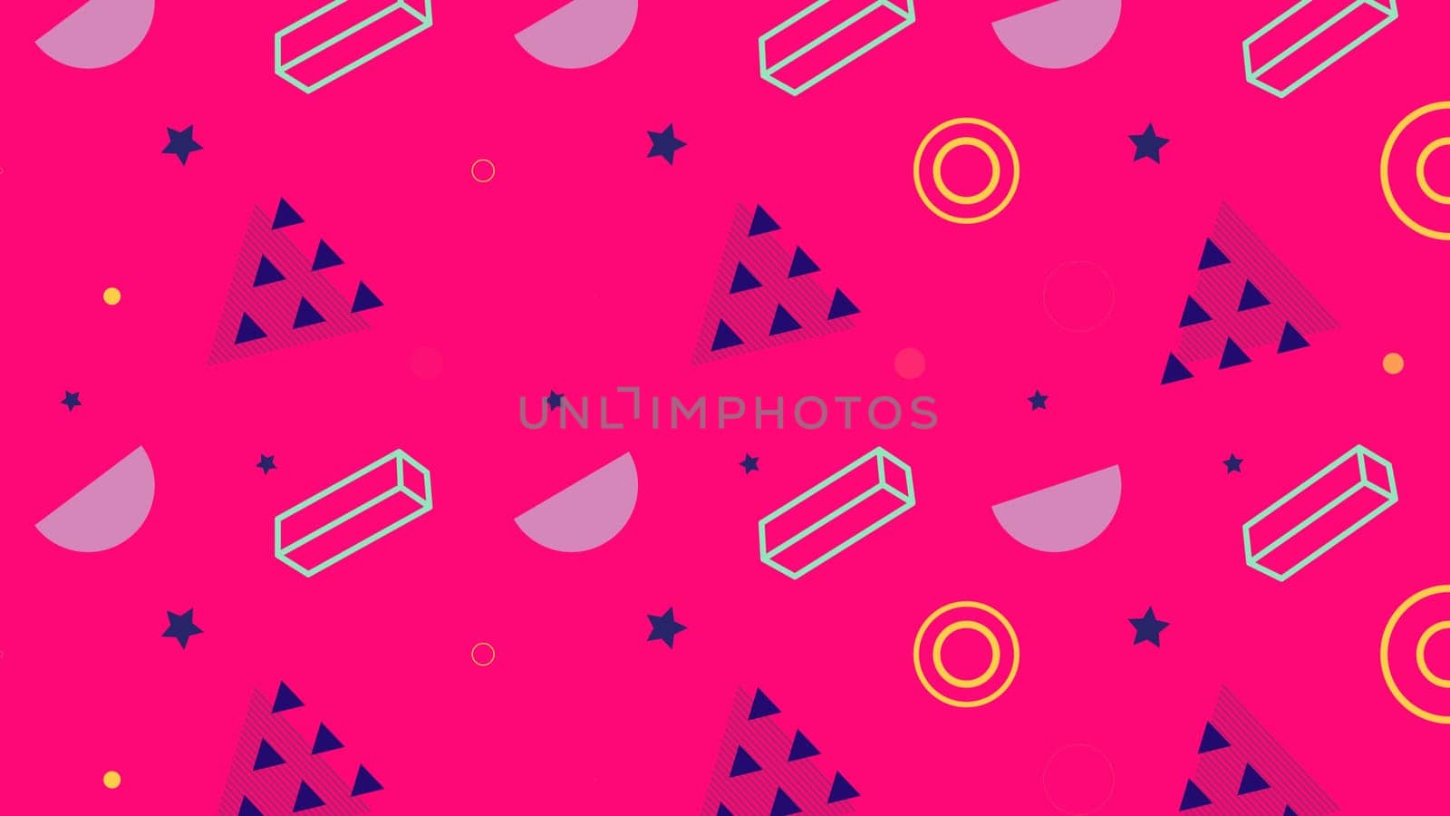 Abstract seamless pattern on pink background. Colorful doodles or scribbles. High quality
