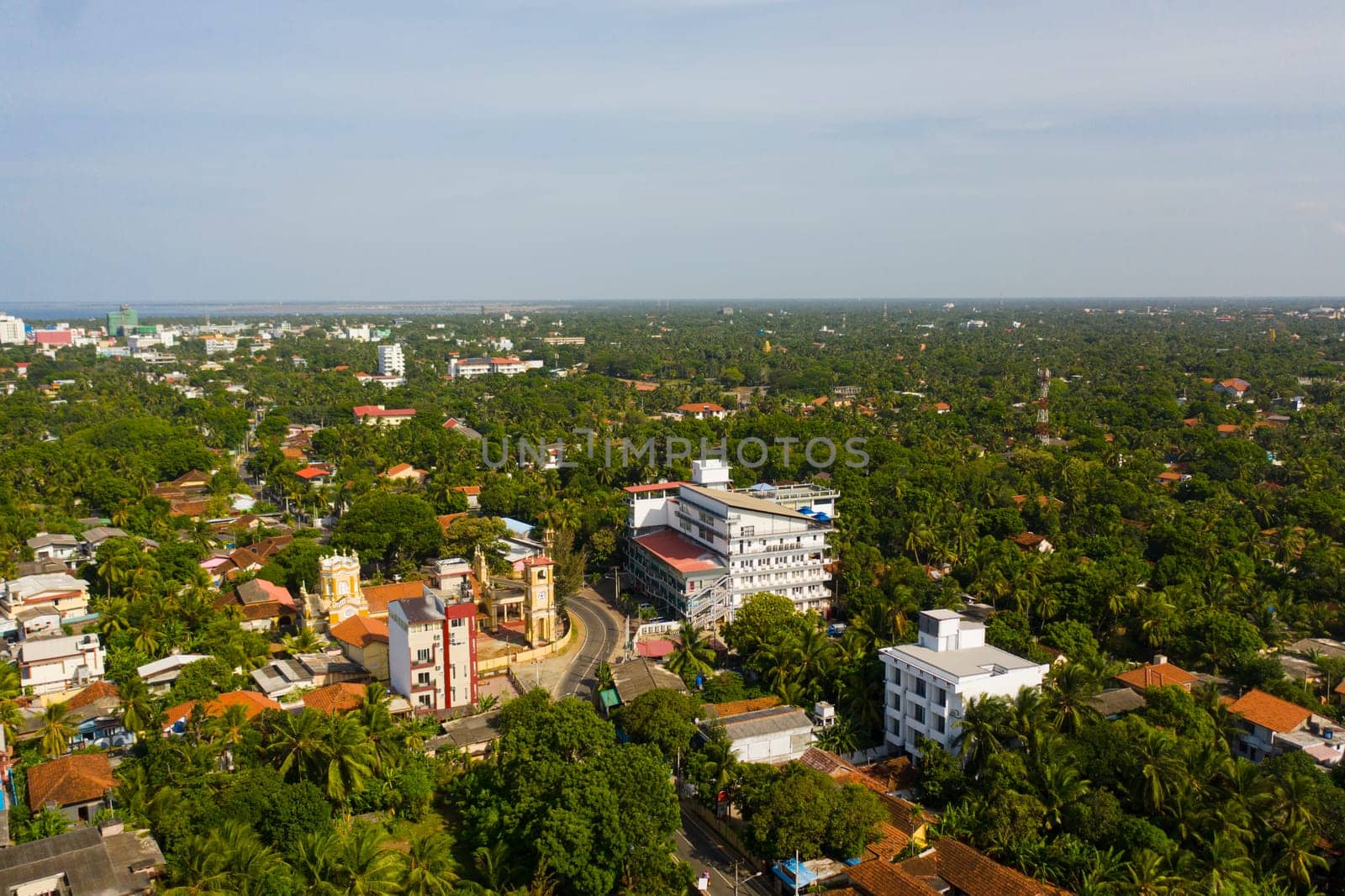 Top view of Jaffna District, the Northernmost region of Sri Lanka