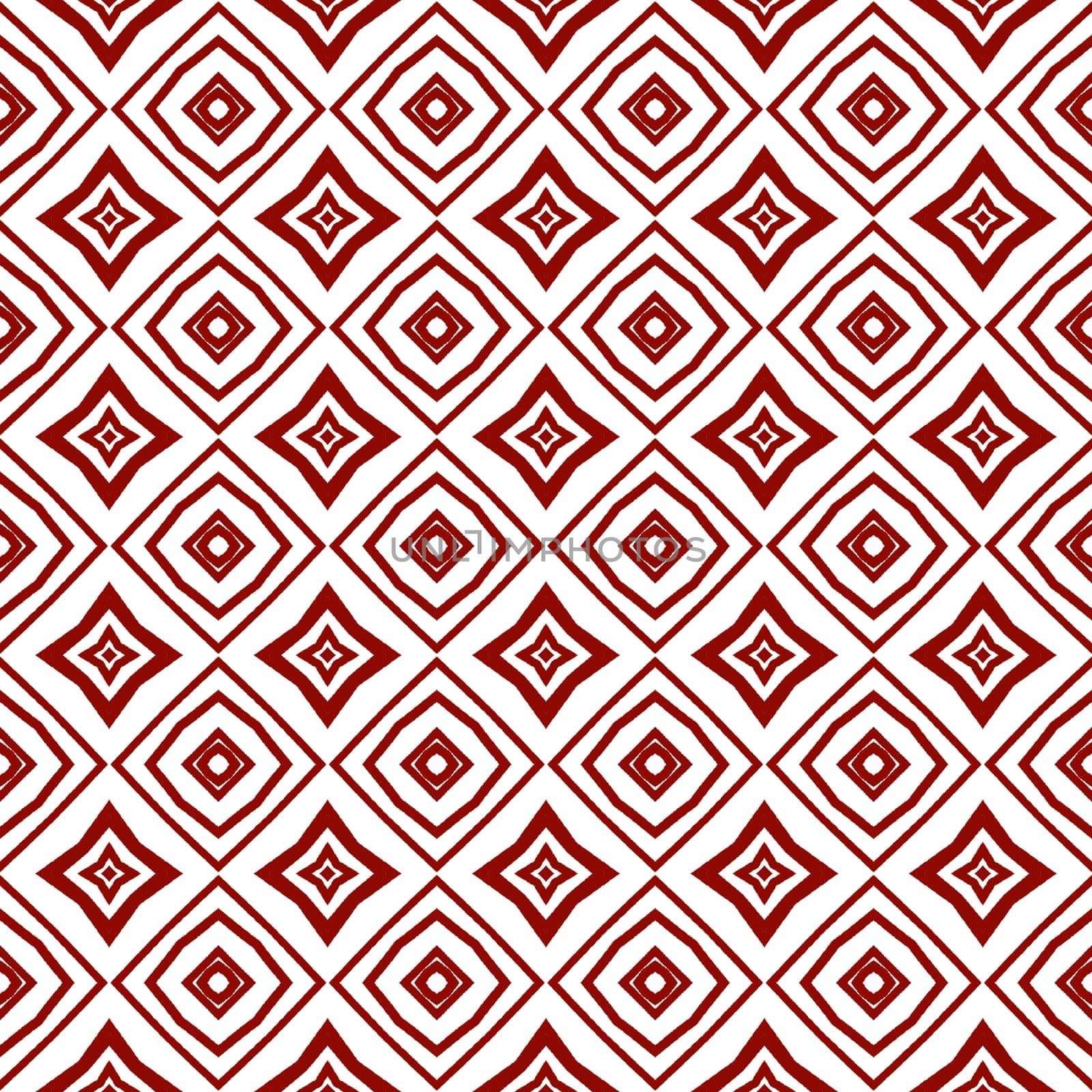 Ethnic hand painted pattern. Maroon symmetrical by beginagain