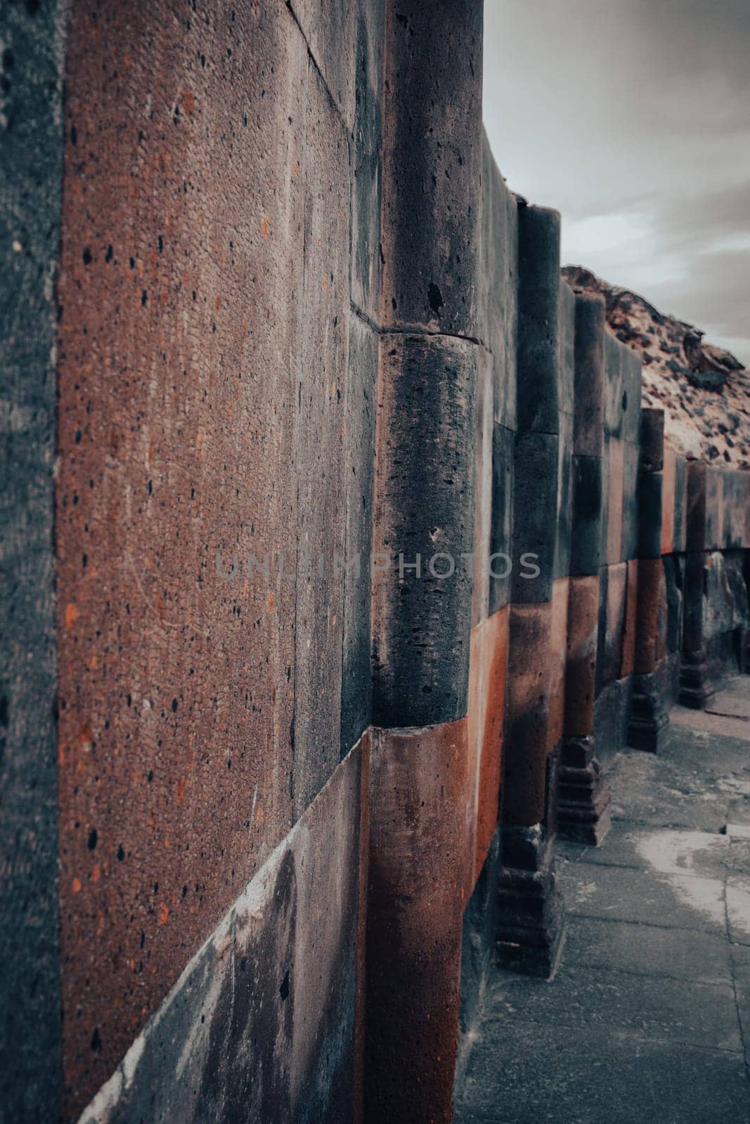 Ruins of an ancient Christian temple close up wall photo. by _Nataly_Nati_