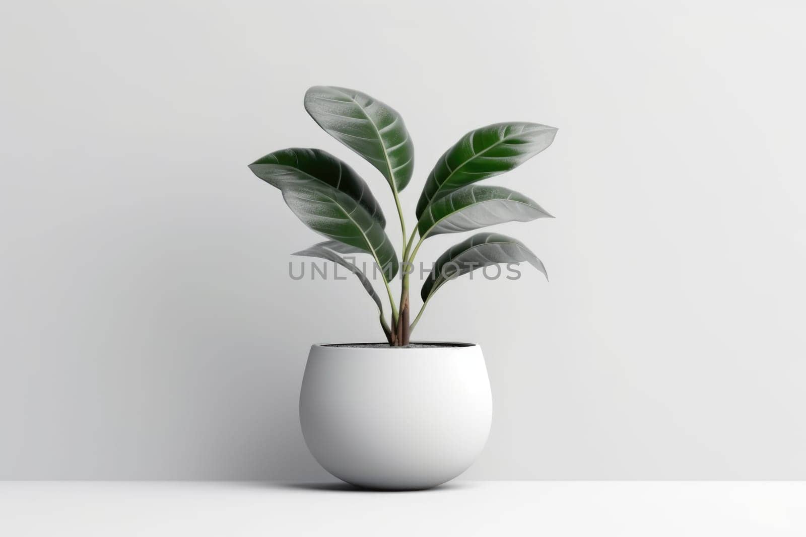 Potted plant on isolated white background. AI Generated by Desperada