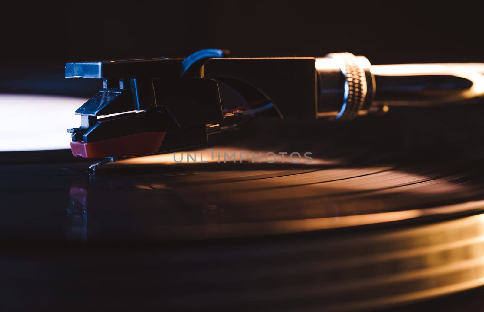 Classic vinyl record, turntable spin, analog sound, music concept. Celebrating retro vibes, vintage aesthetics. Macro dynamic motion. Iconic imagery. High quality