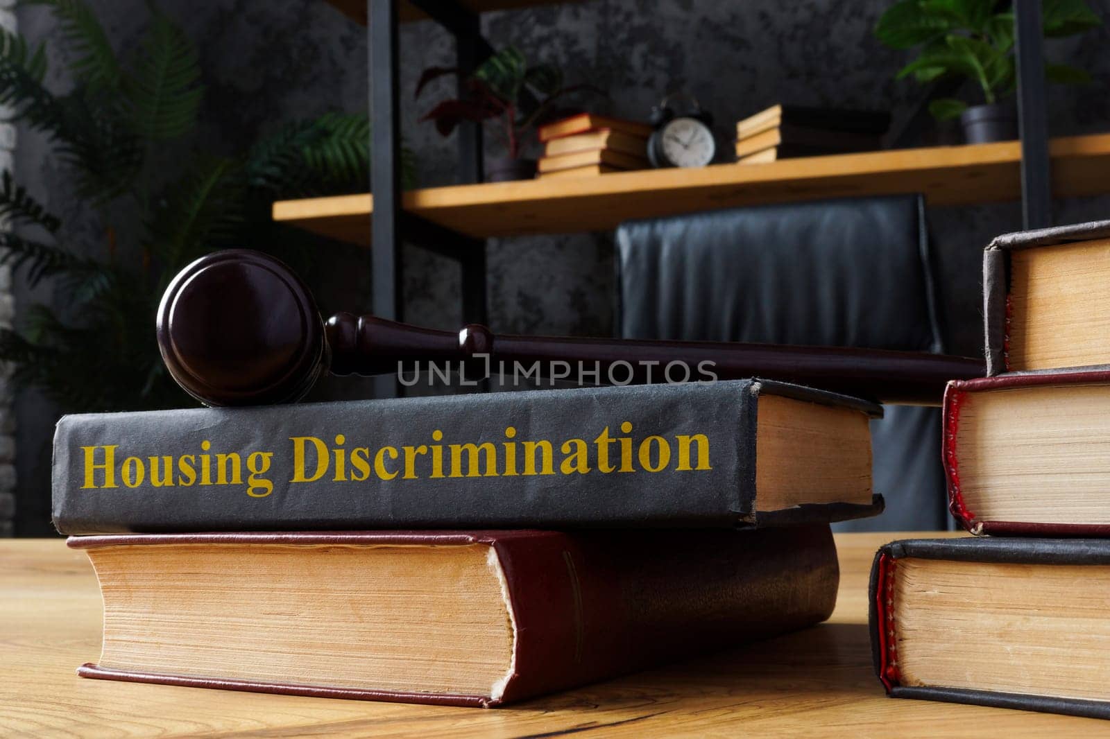 Book with housing discrimination law and gavel. by designer491