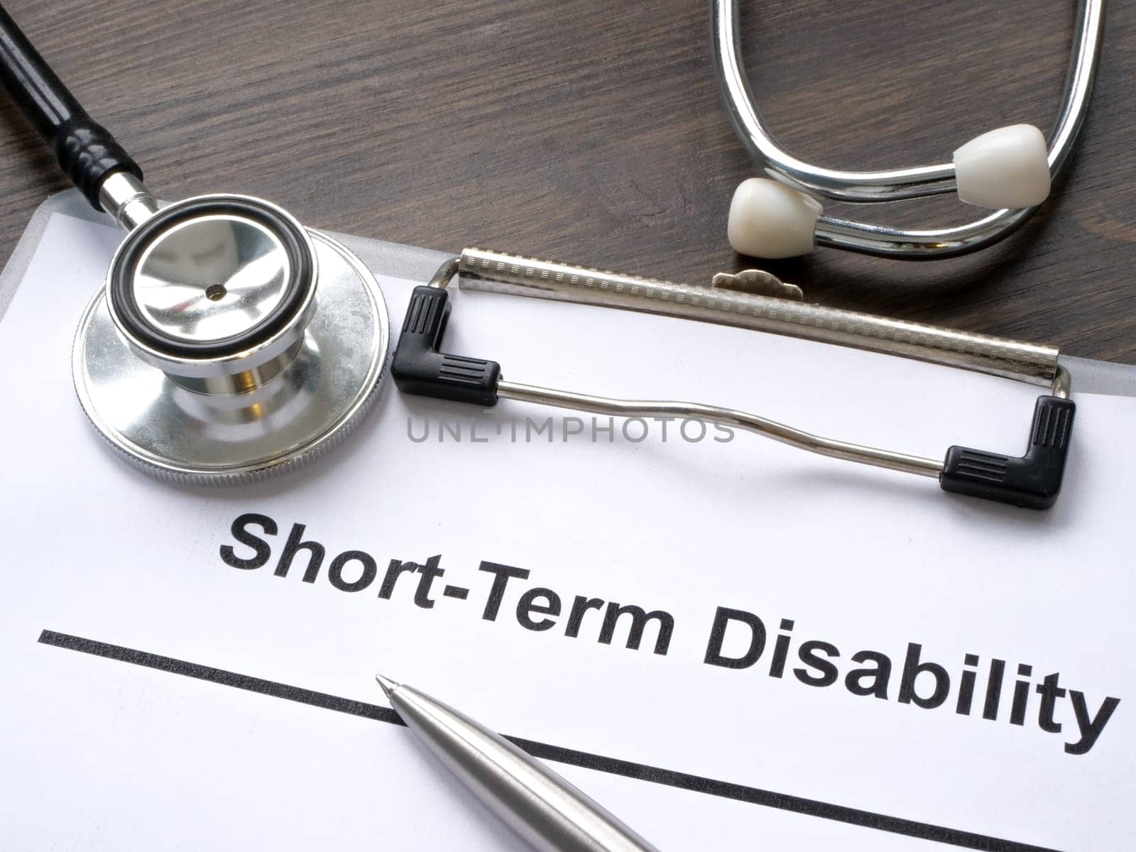 Documents about short term disability and stethoscope. by designer491