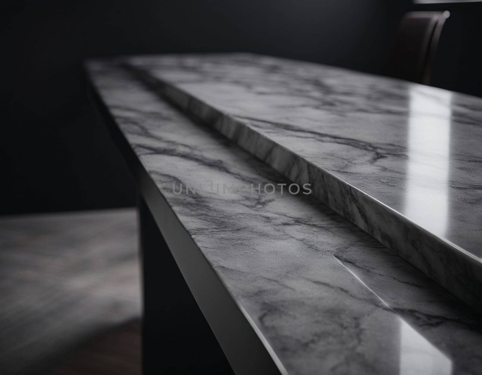 Professional interior design with expensive black marble and granite. Excellent background for presentation and product. High quality illustration