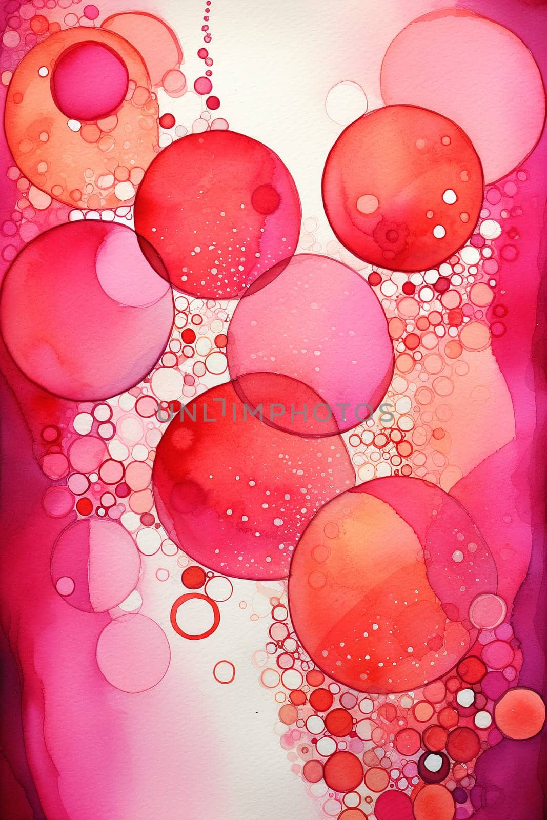 Abstract artistic background with a group of pink shapes by chrisroll