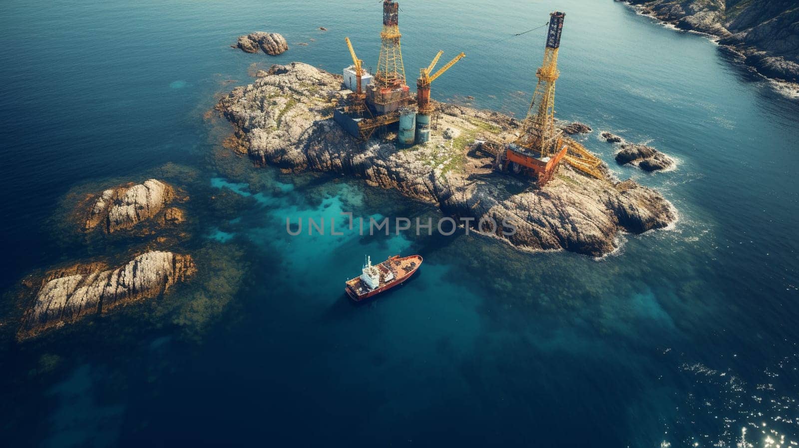 oil field, the oil workers are working. High quality photo