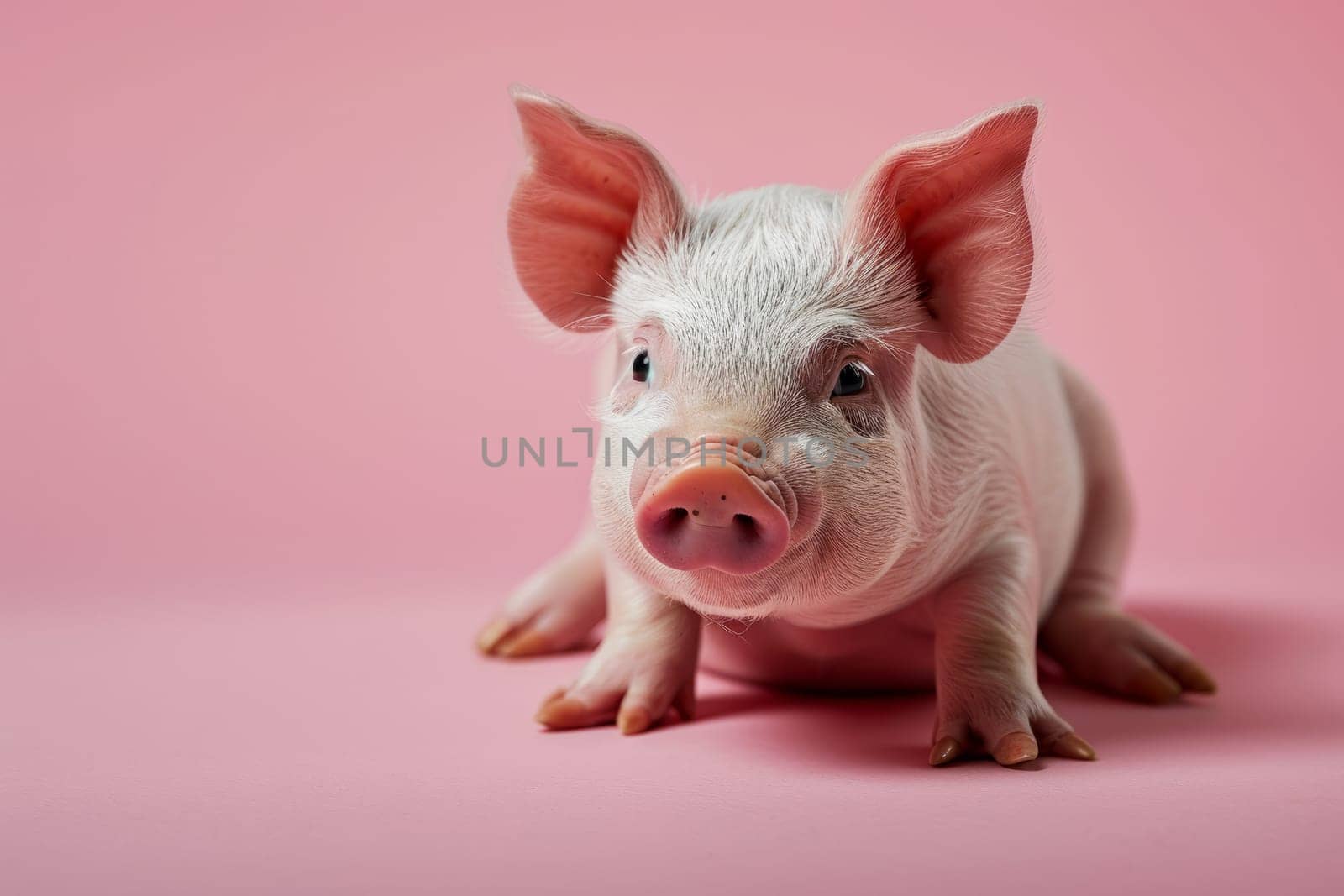 Photo of piggy on pink background by rusak