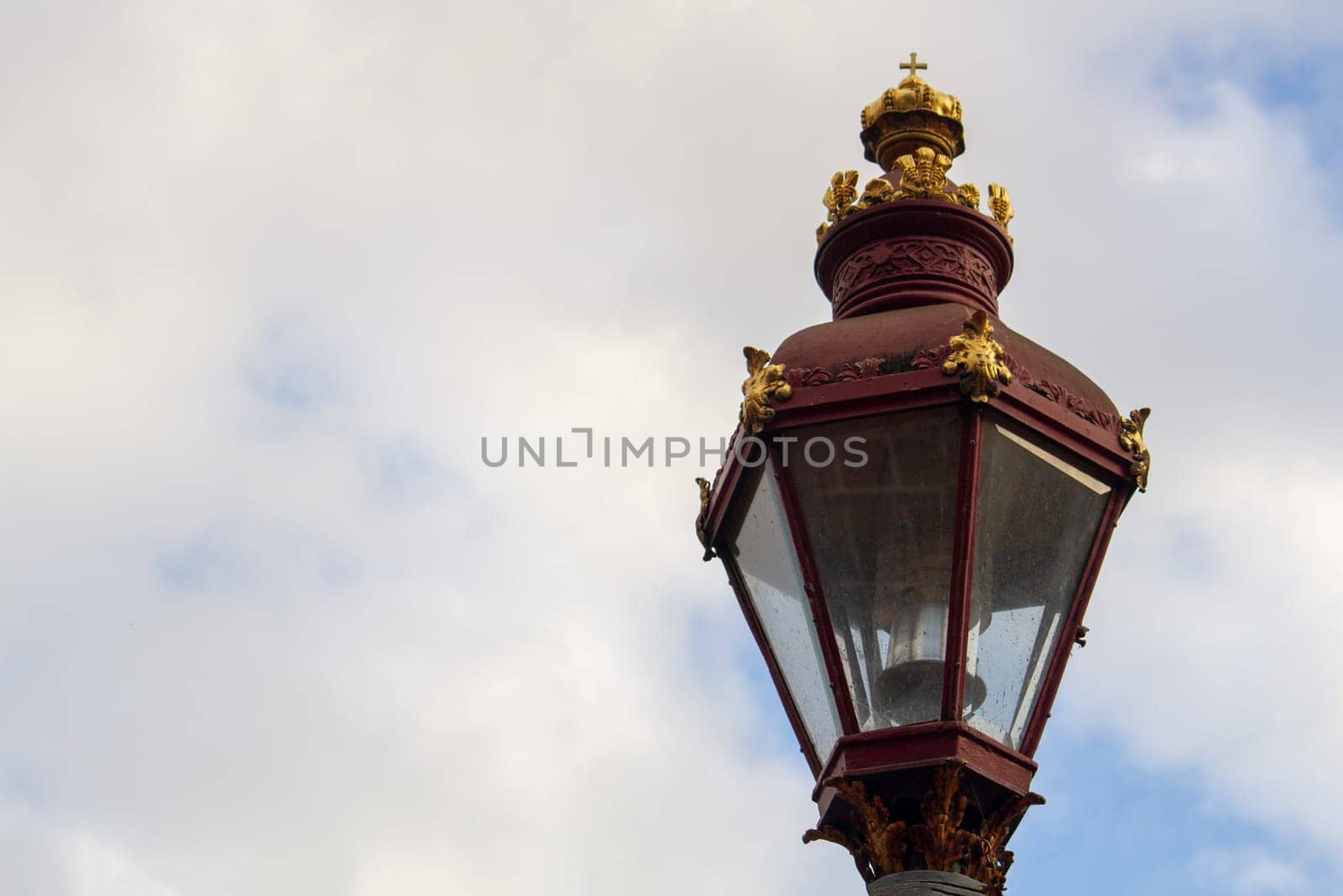 Vintage street lamps in the city of Dusseldorf. High quality photo