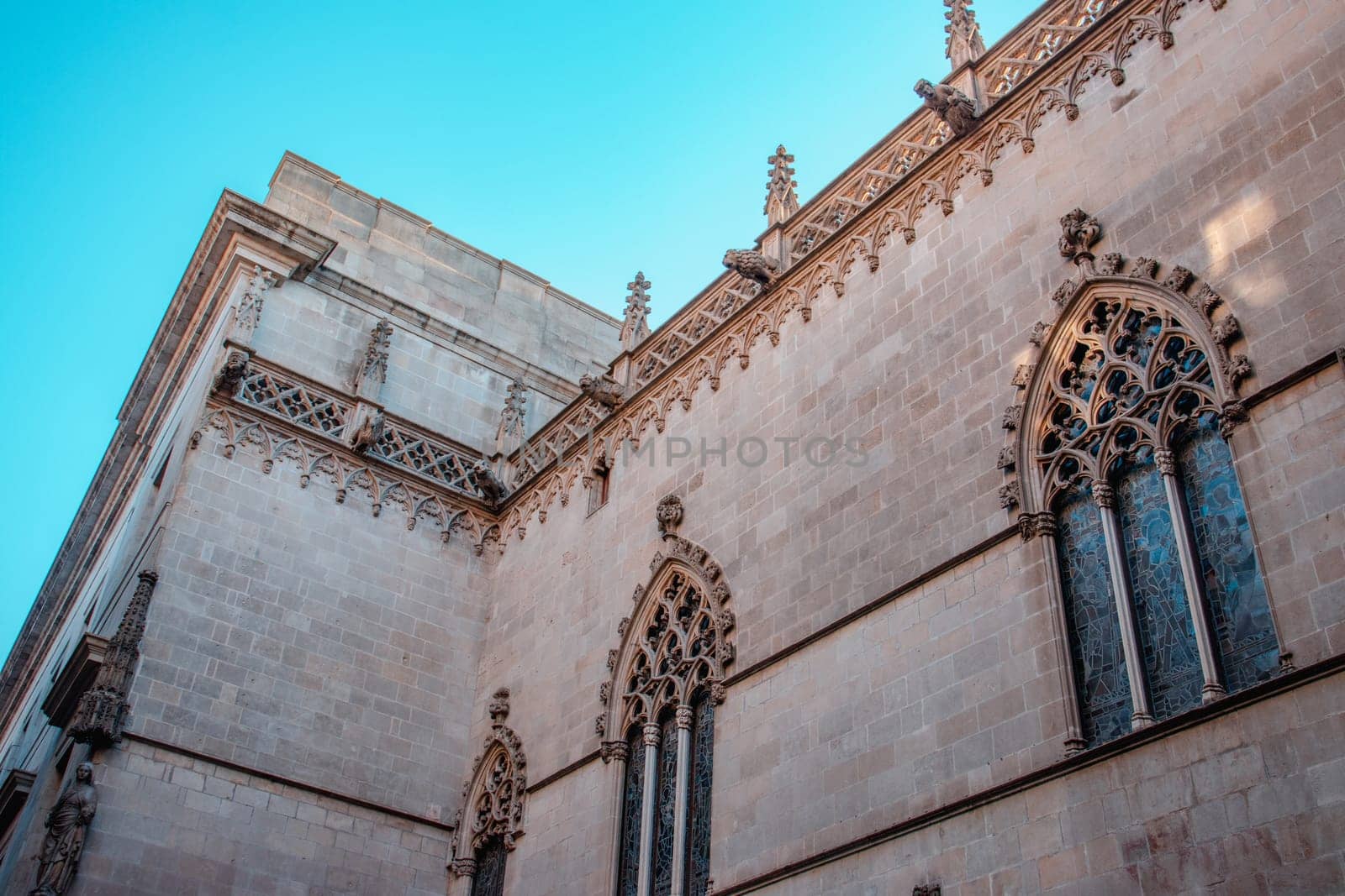 Concept photo of the Basilica of Saints Justus and Pastor, Barcelona. Beautiful photography with ornamental wall. by _Nataly_Nati_