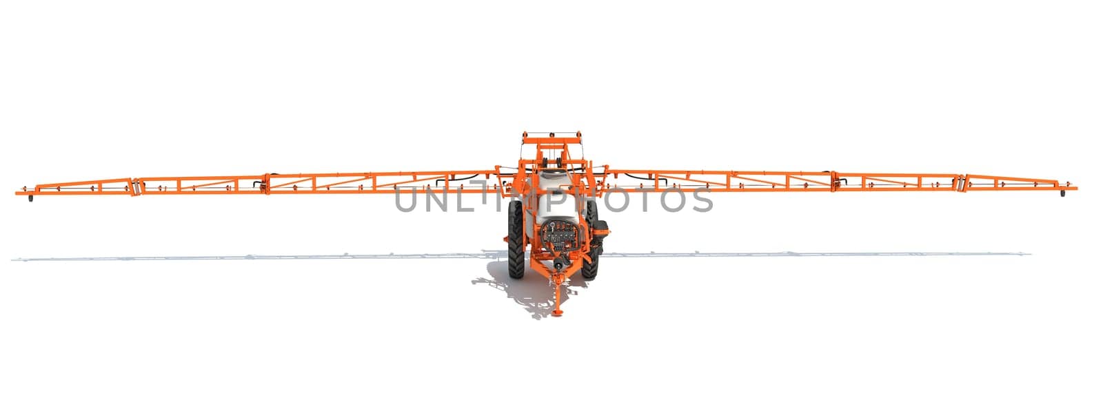 Farm Sprayer 3D rendering on white background by 3DHorse