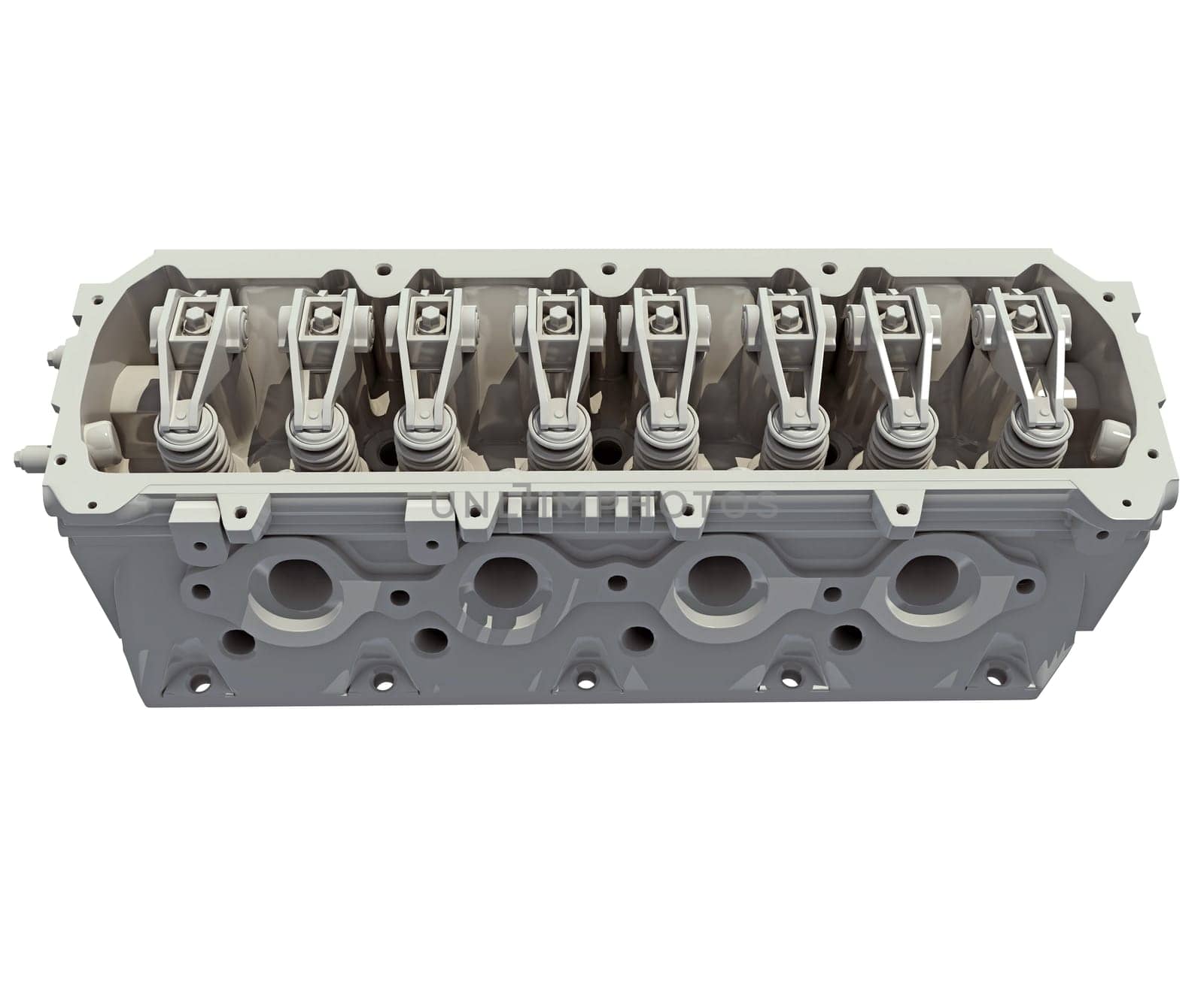 Engine Fuel System 3D rendering model on white background