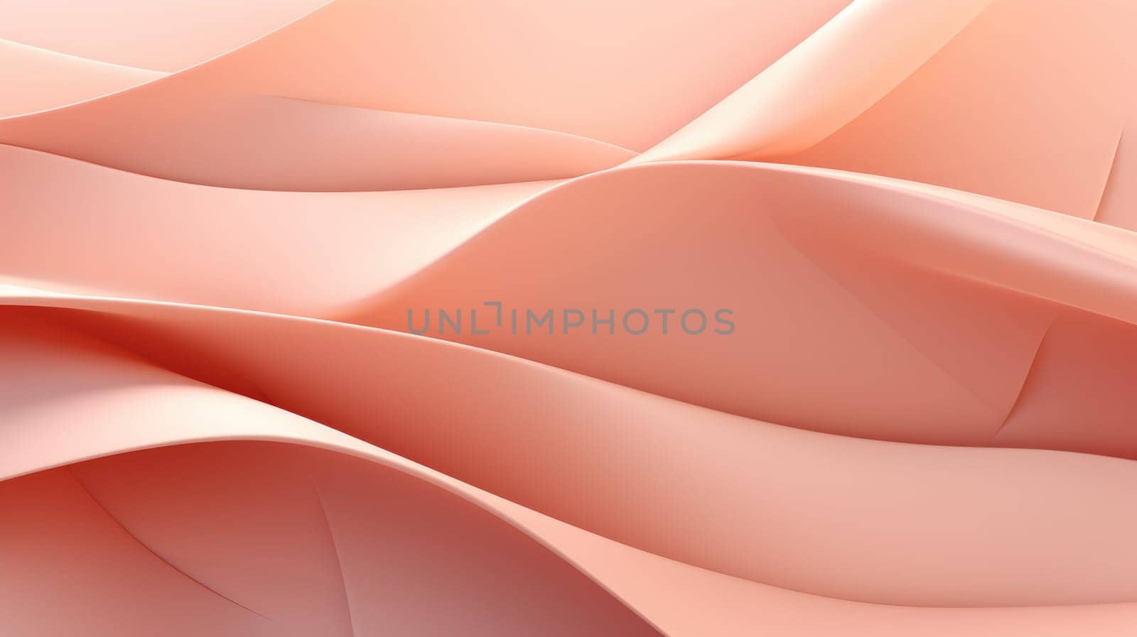 Abstract geometric background of soft peach color. Trendy color 2024. AI