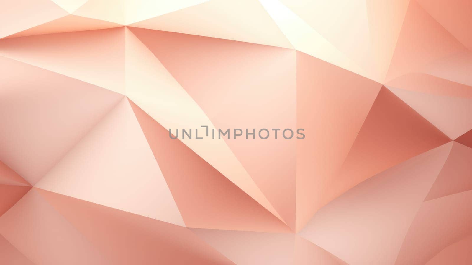 Abstract geometric background of soft peach color. Trendy color 2024. AI
