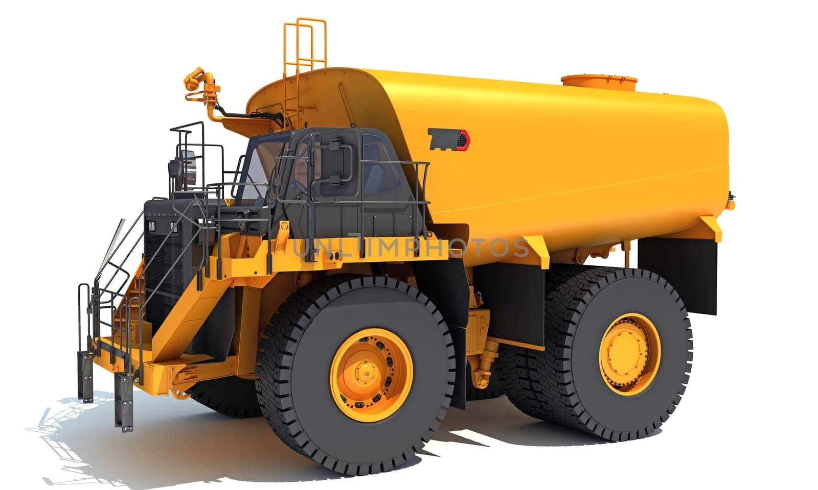 Off Highway Water Truck 3D rendering on white background by 3DHorse