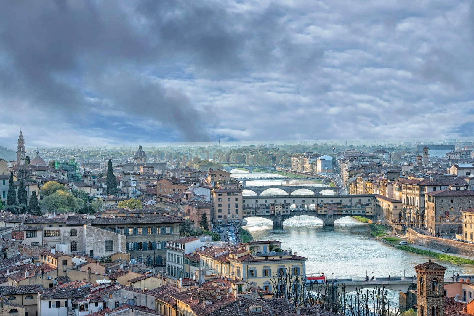 Florence Ponte Vecchio bridge view cityscape