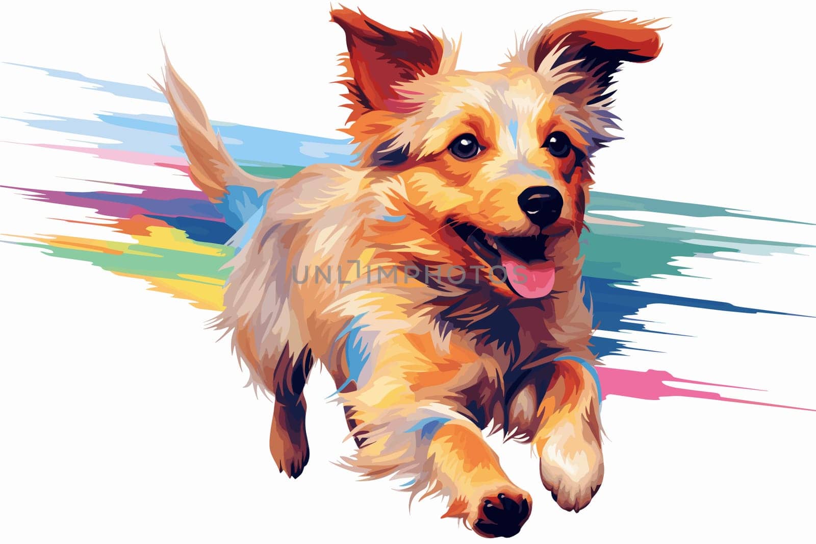 Dog in decorative vector pop art style by palinchak