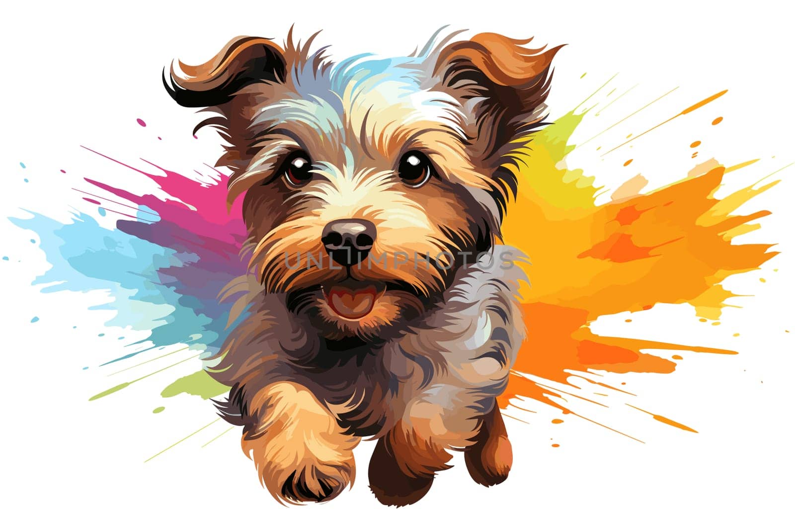 Dog in decorative vector pop art style by palinchak