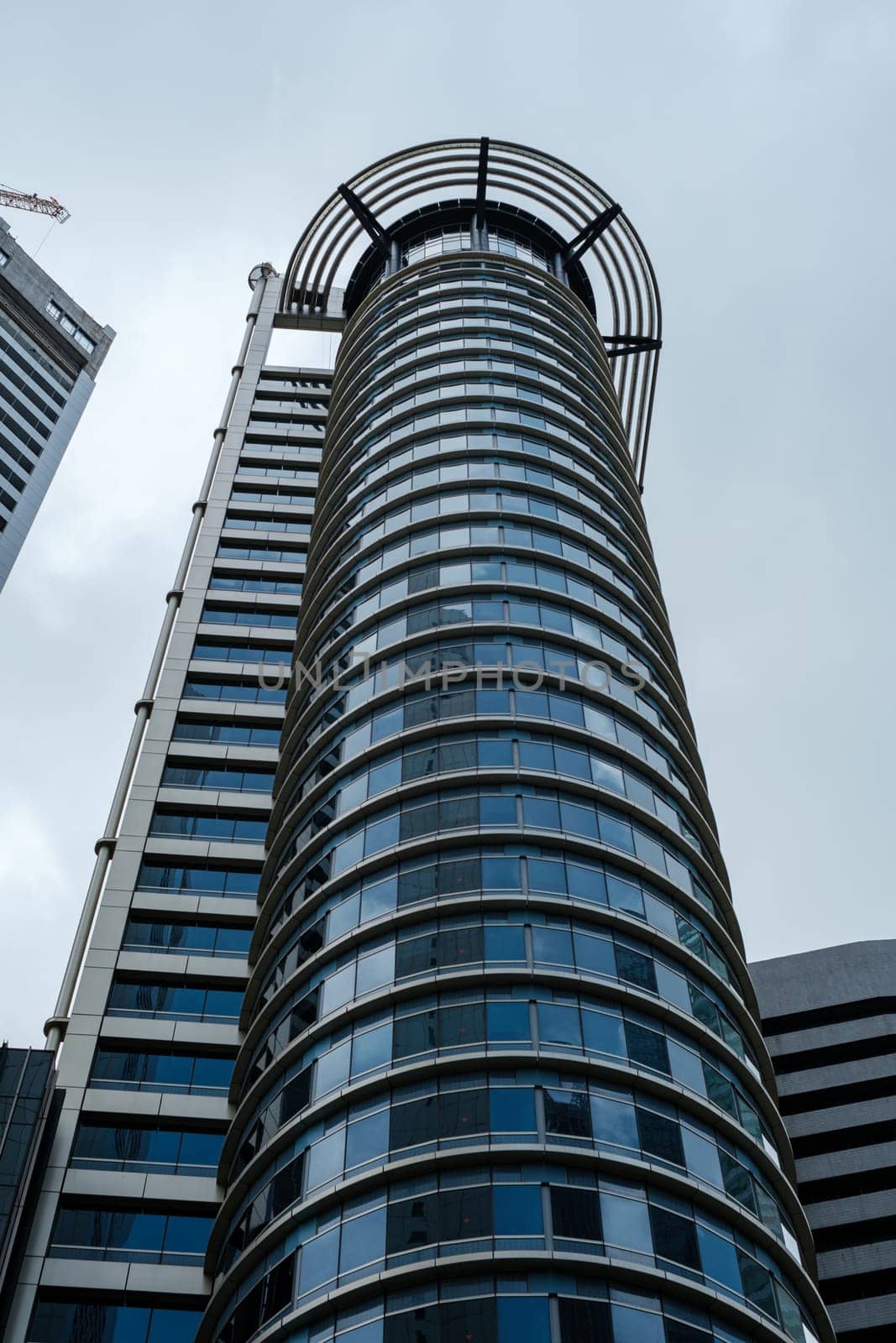 Unique Blue Rounded Architectural Building