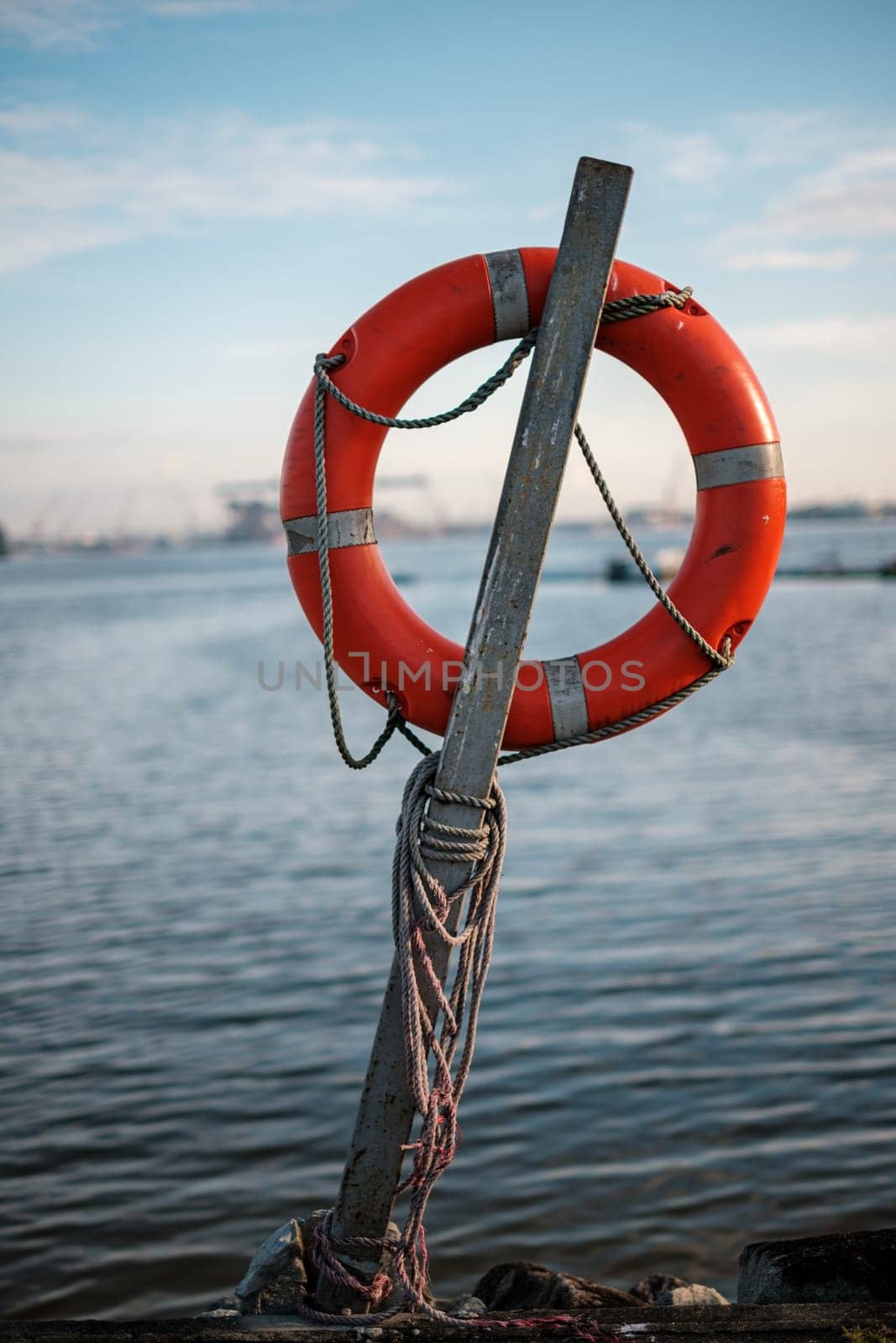 Red Life Buoy on Stick
