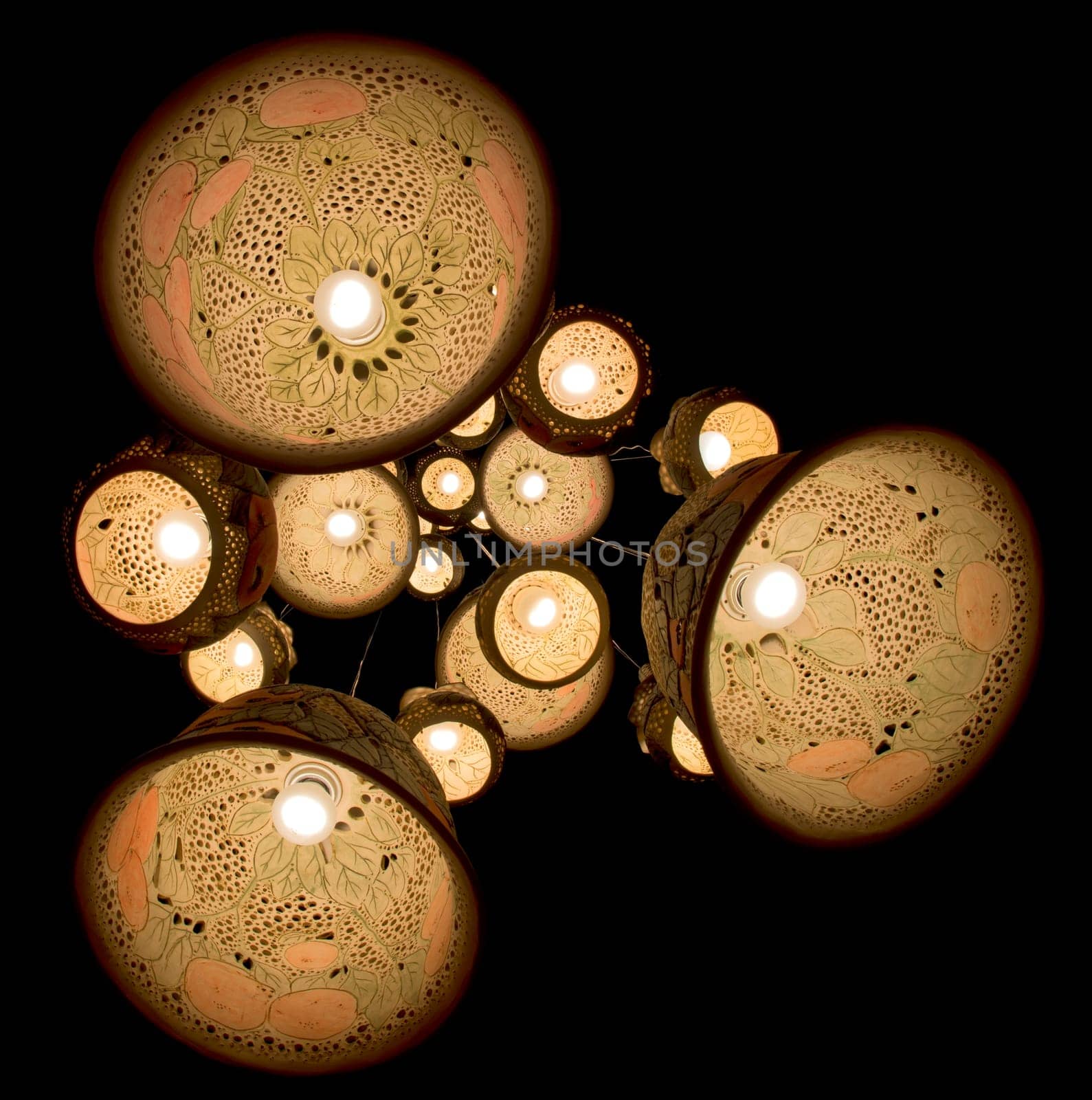 group of lamps on the black background by AndreaIzzotti