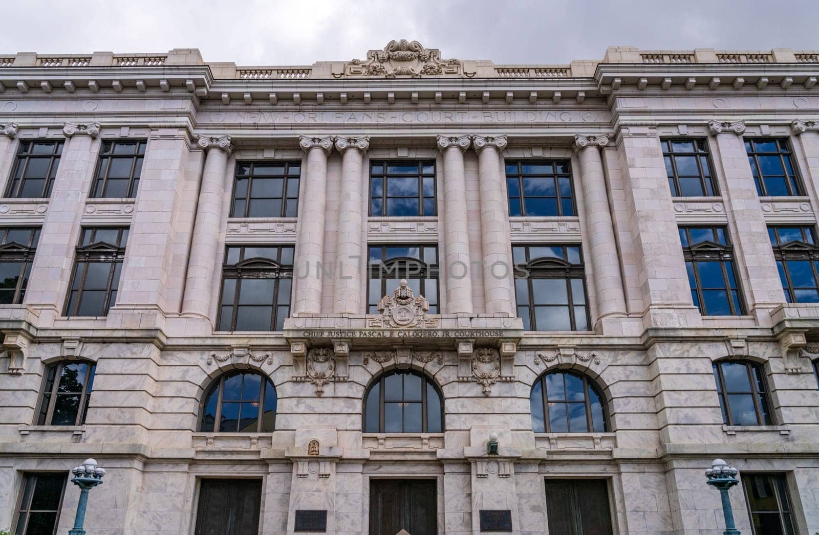 Facade of Louisiana Supreme Court Courthouse in New Orleans by steheap