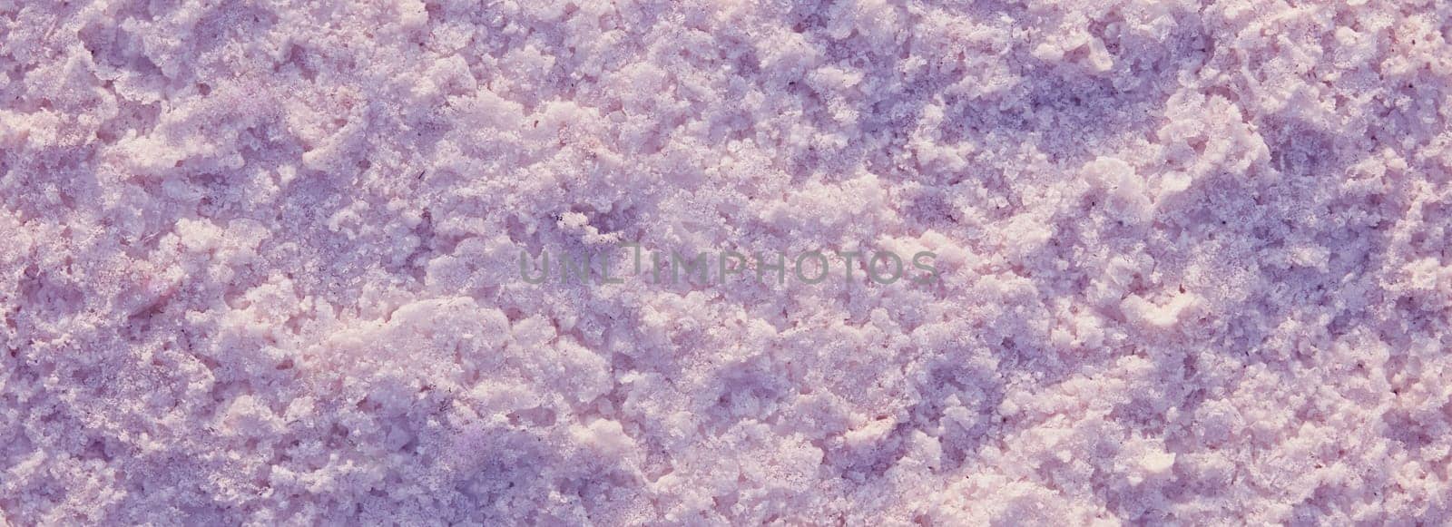 Natural Pink salt Close up. Surface of a salt lake. Natural background. Natural formations of Salt crystals. Top view on Pink salt lake by EvgeniyQW