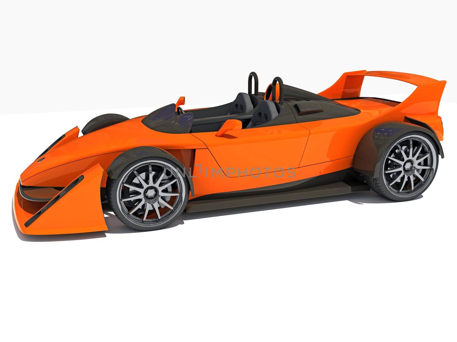 Race Car 3D rendering on white background by 3DHorse