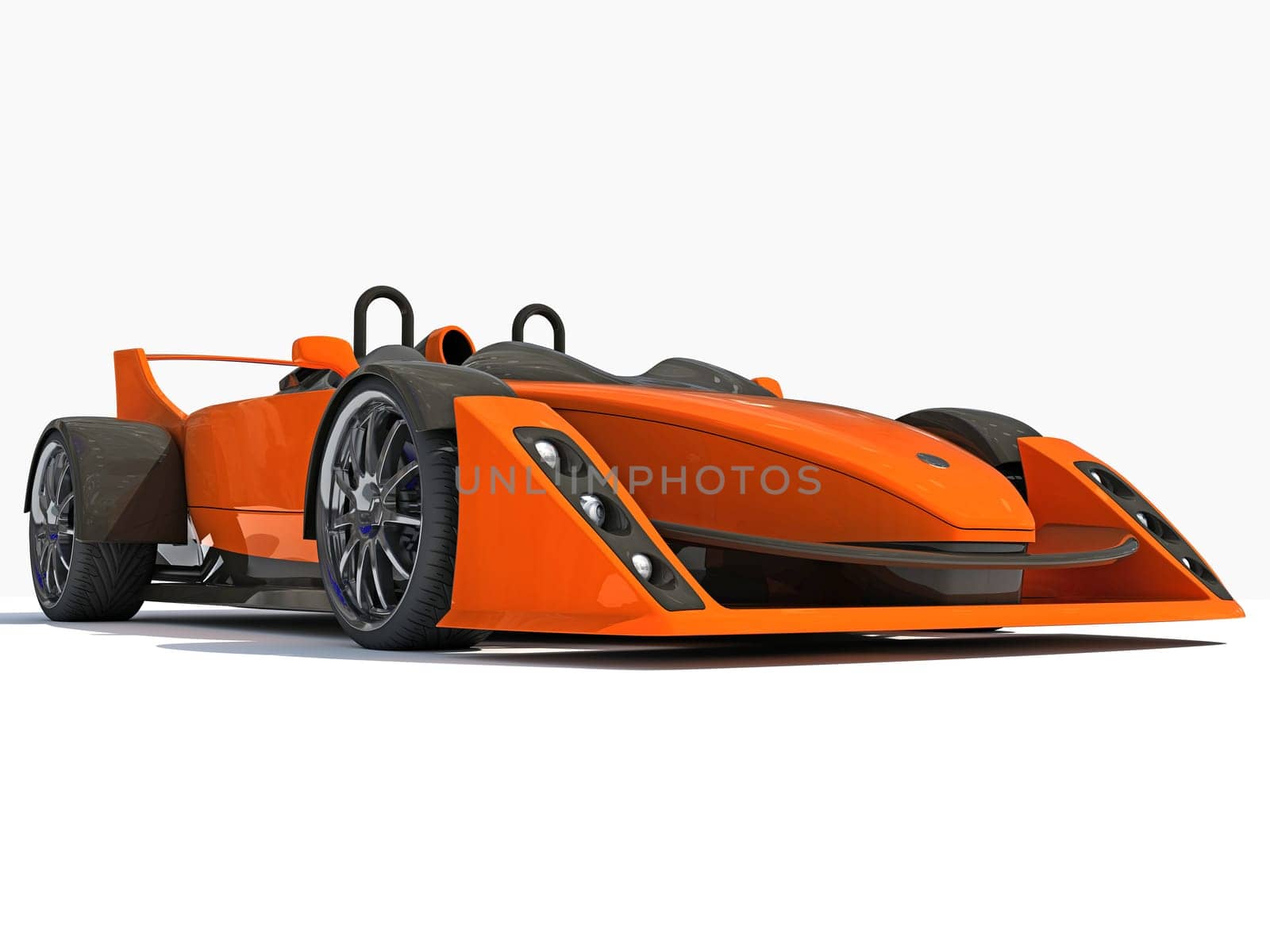 Race Car 3D rendering on white background by 3DHorse