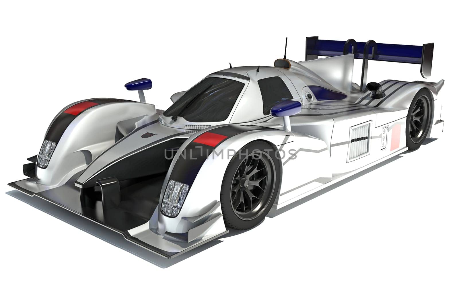 Race Car 3D rendering on white background by 3DHorse