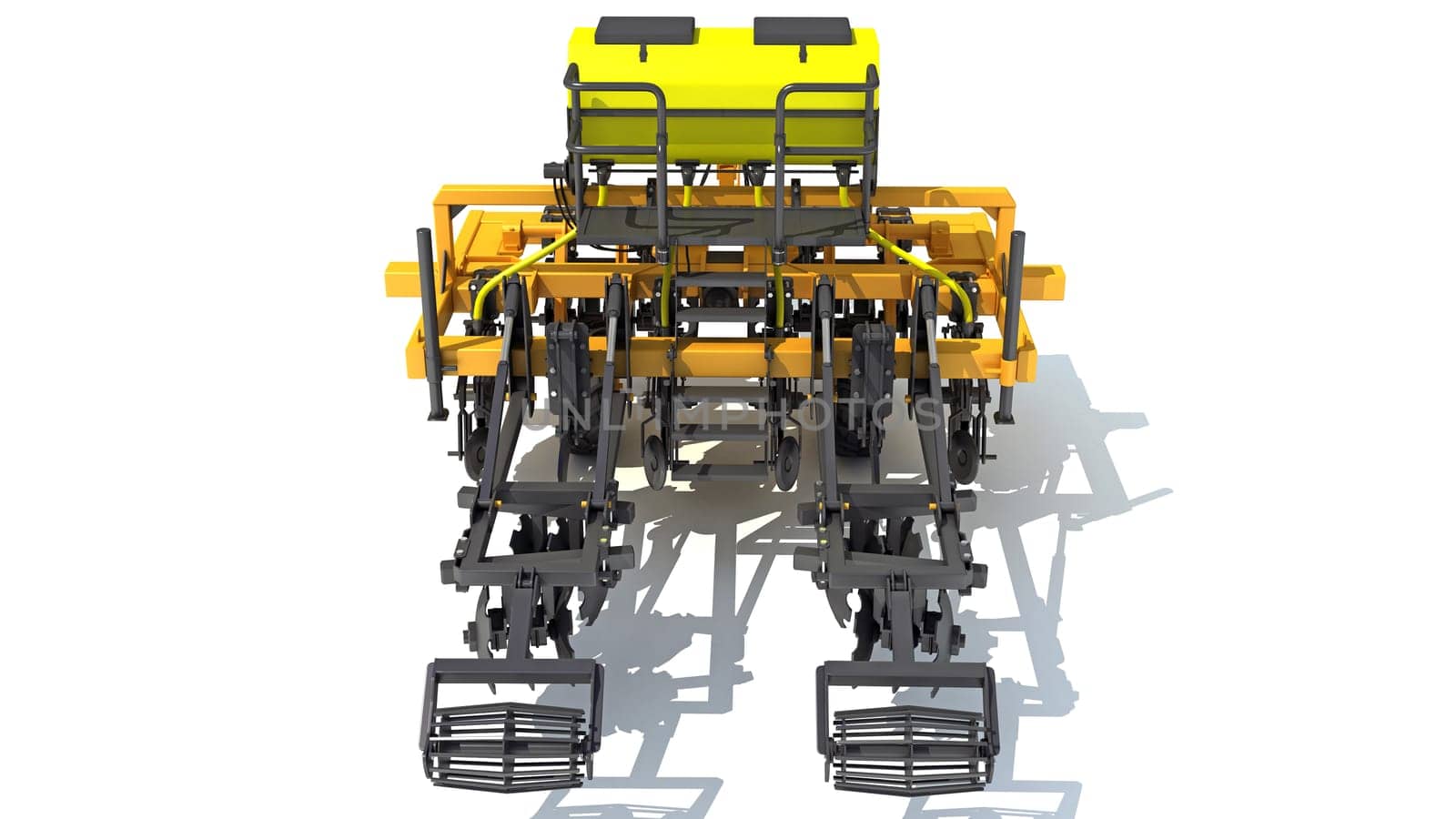 Farm Subsoiler 3D rendering model on white background