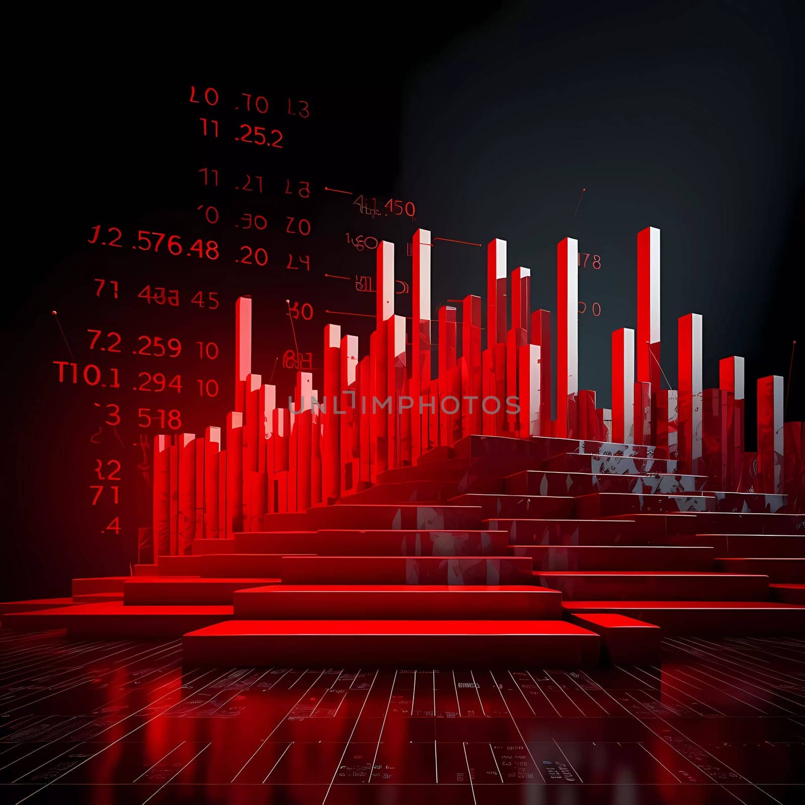 Humans hand shows on hi-tech cyber digital screen with financial graphs. Business analytics concept image