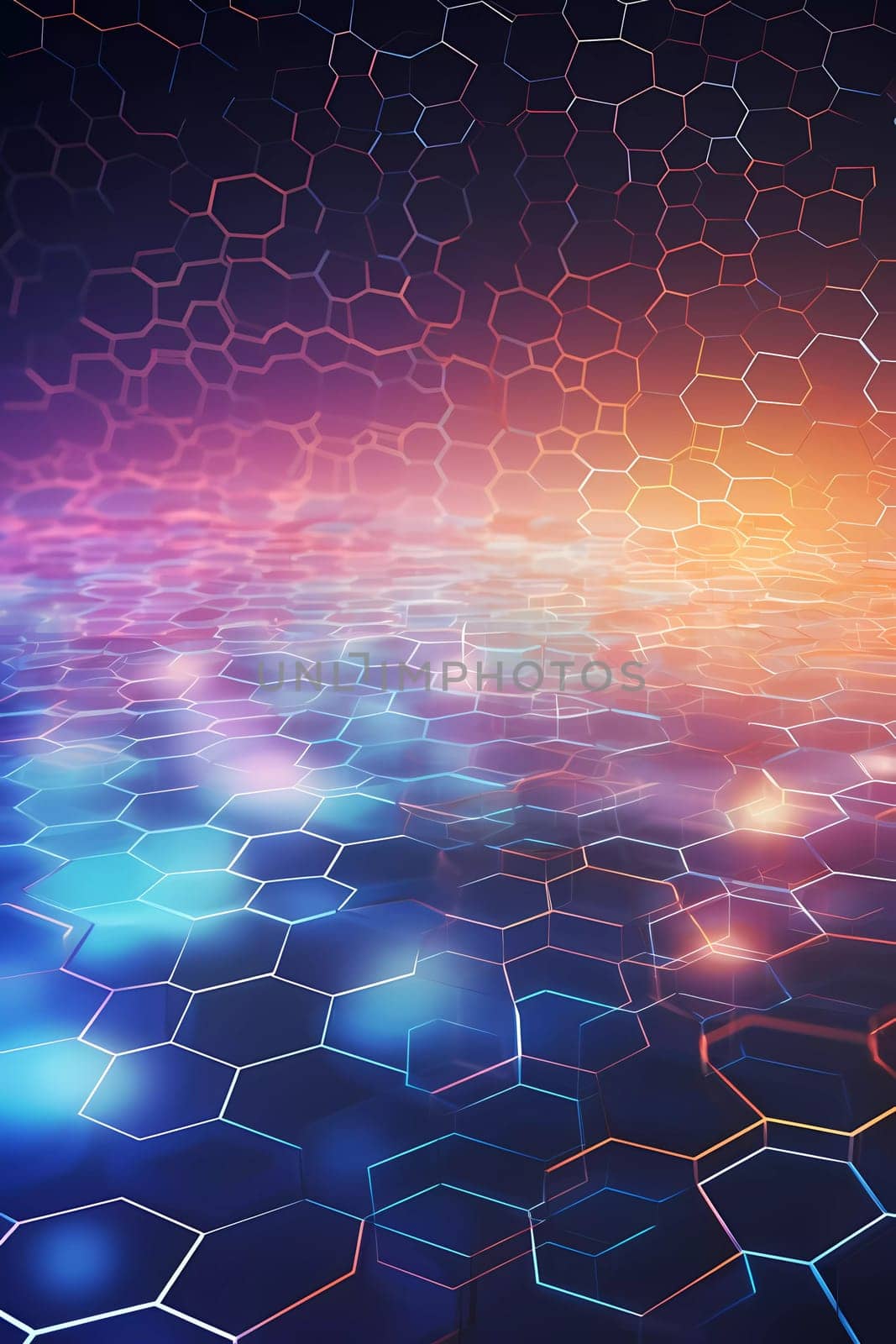 Illustration Geometric abstract background with connected line and dots,Futuristic digital background for Business Science and technology by sergeykoshkin