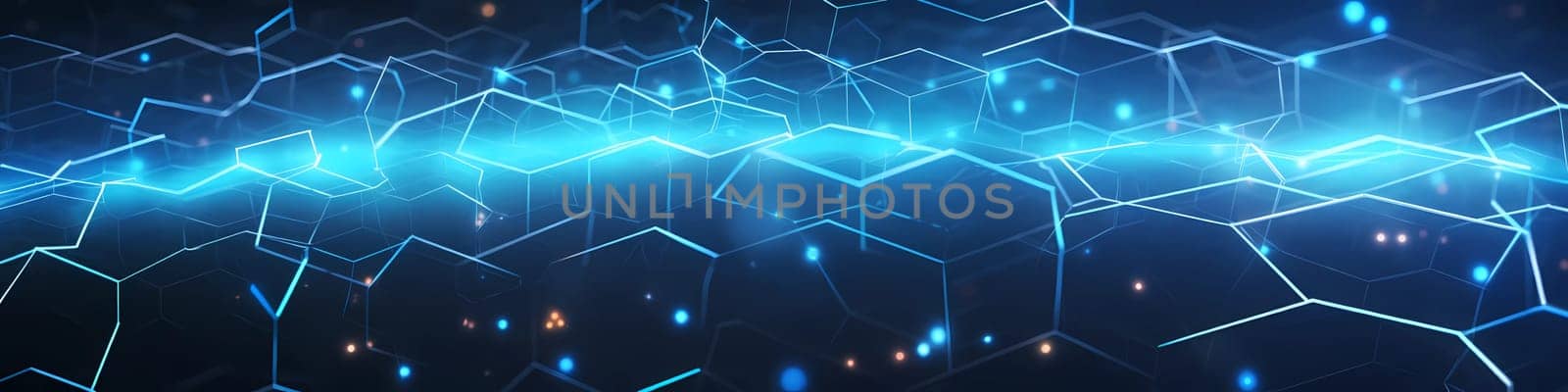 Illustration Geometric abstract background with connected line and dots,Futuristic digital background for Business Science and technology by sergeykoshkin