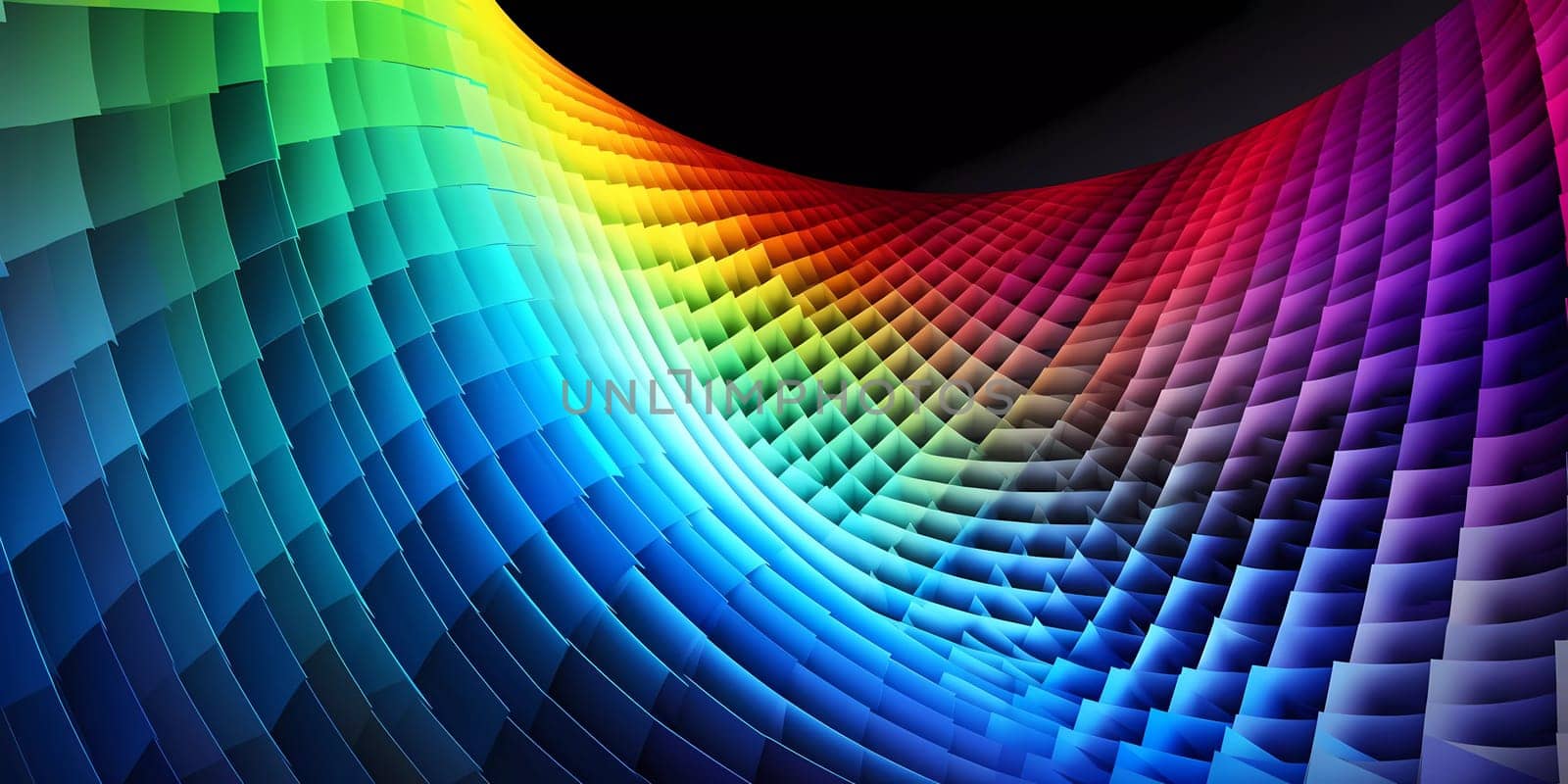 Colored Wave of dots and weave lines. Abstract background. Network connection structure