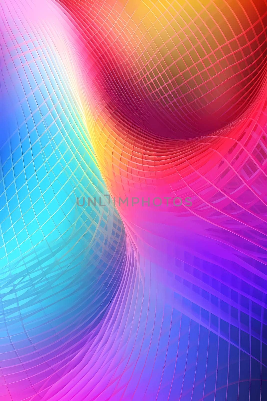 Colored Wave of dots and weave lines. Abstract background. Network connection structure