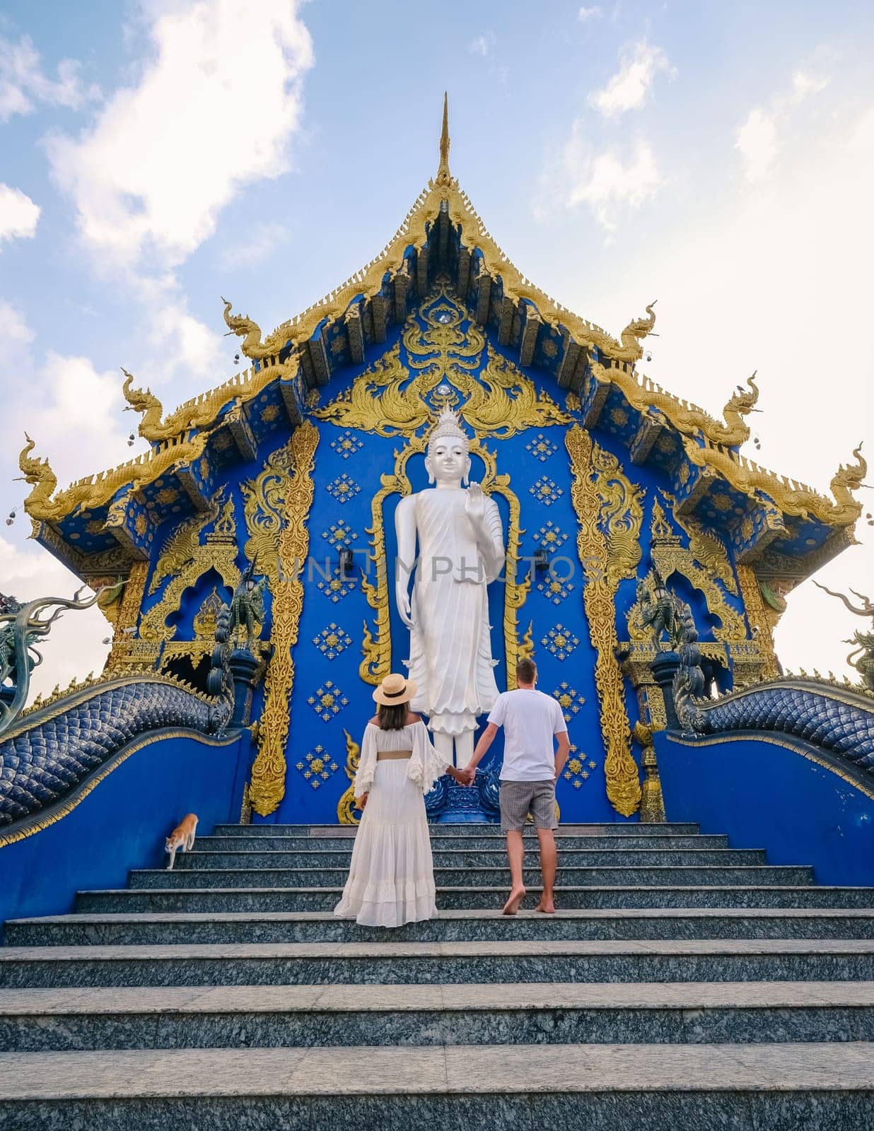 Rong Sua Ten temple blue temple , Chiang Rai Province, Thailand by fokkebok