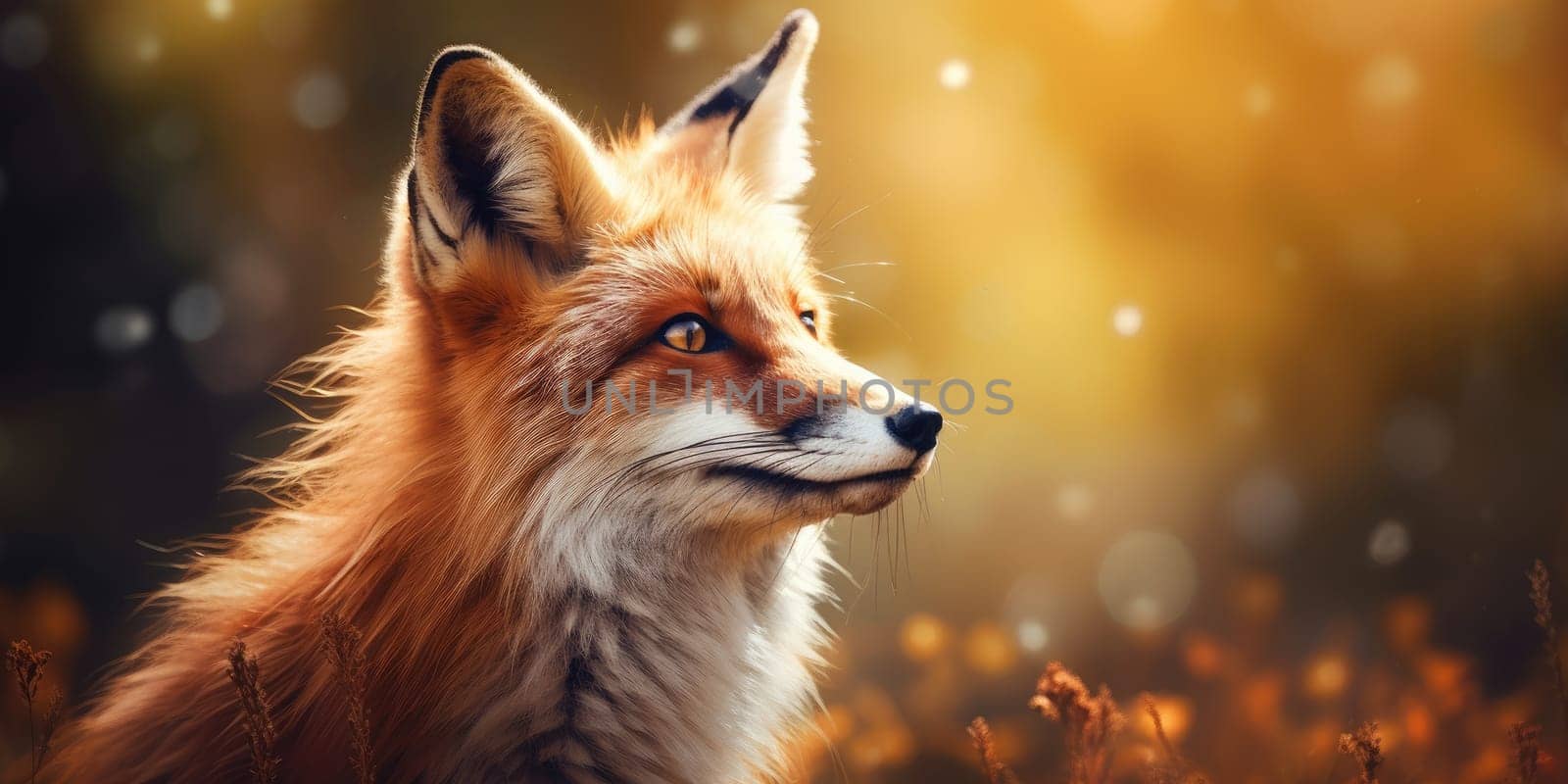 Portrait of lovely fox in the nature, wildlife and nature concept by Kadula