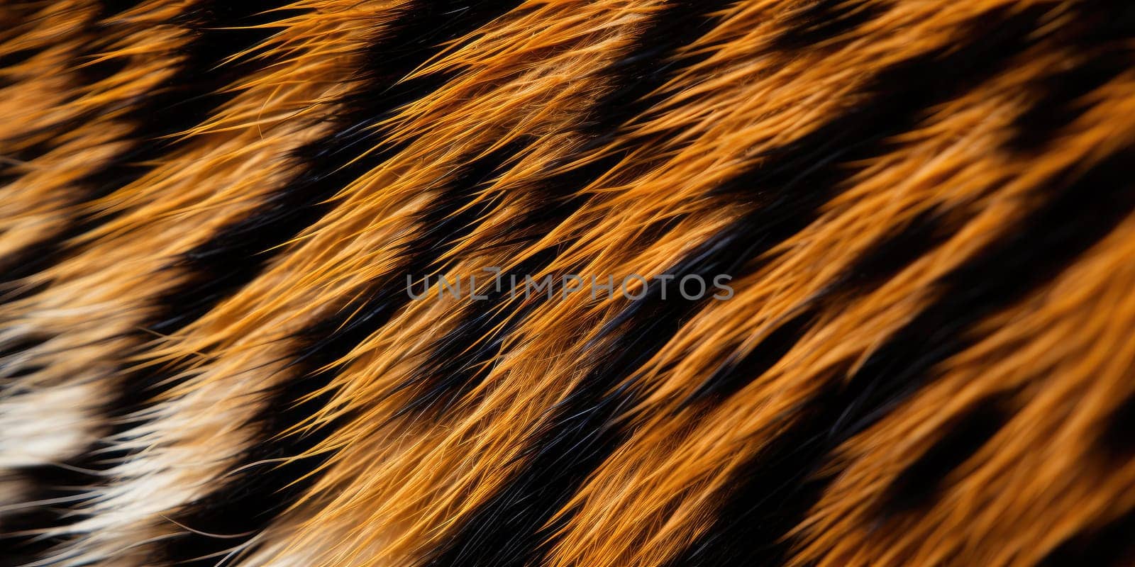 Macro detail to a tiger fur, wildlife animal concept