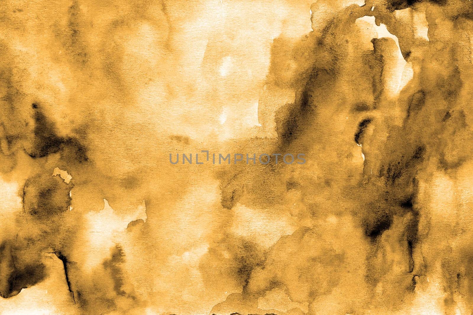 Golden and brown watercolor hand drawn background